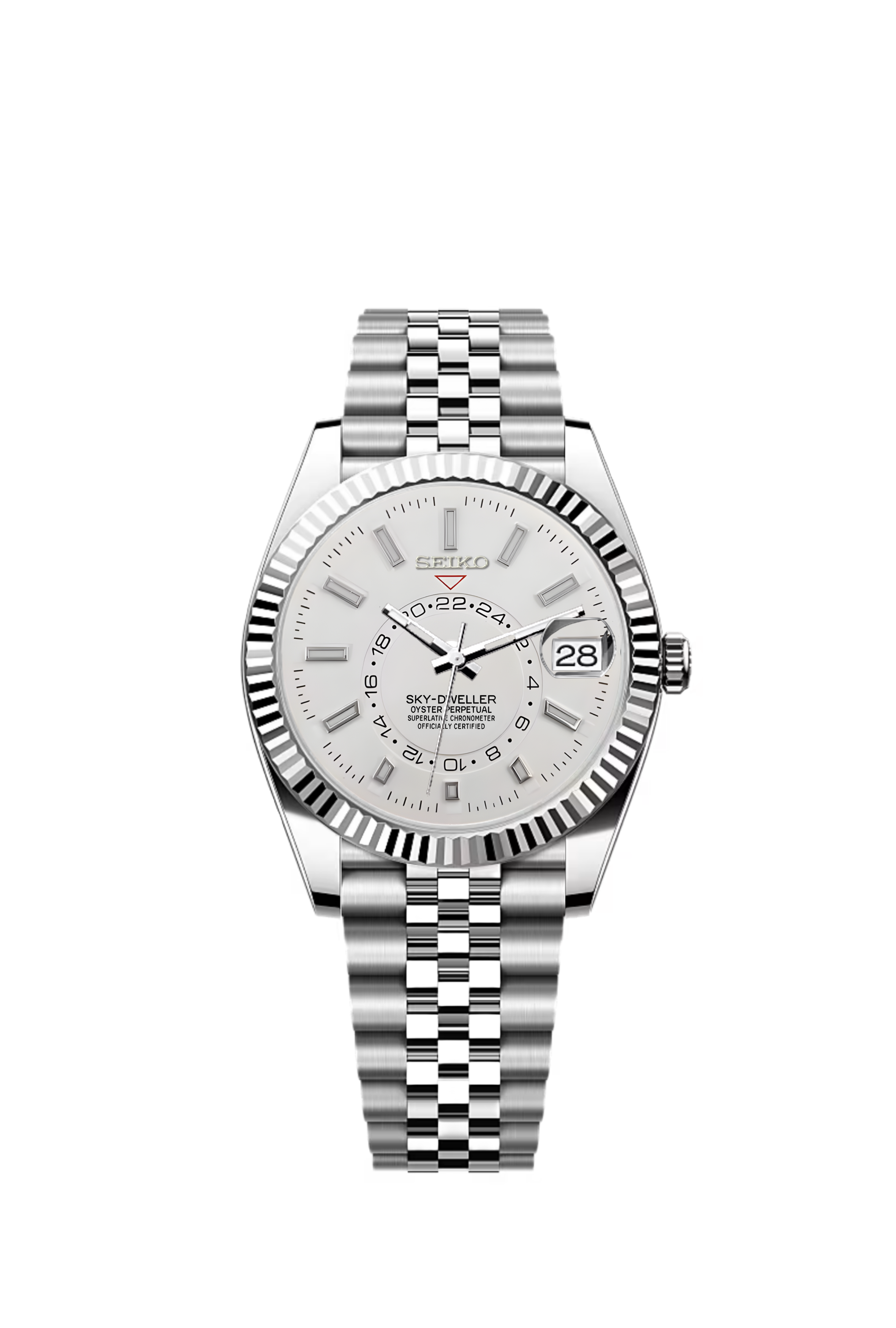 Silver White Dial Sky-Dweller
