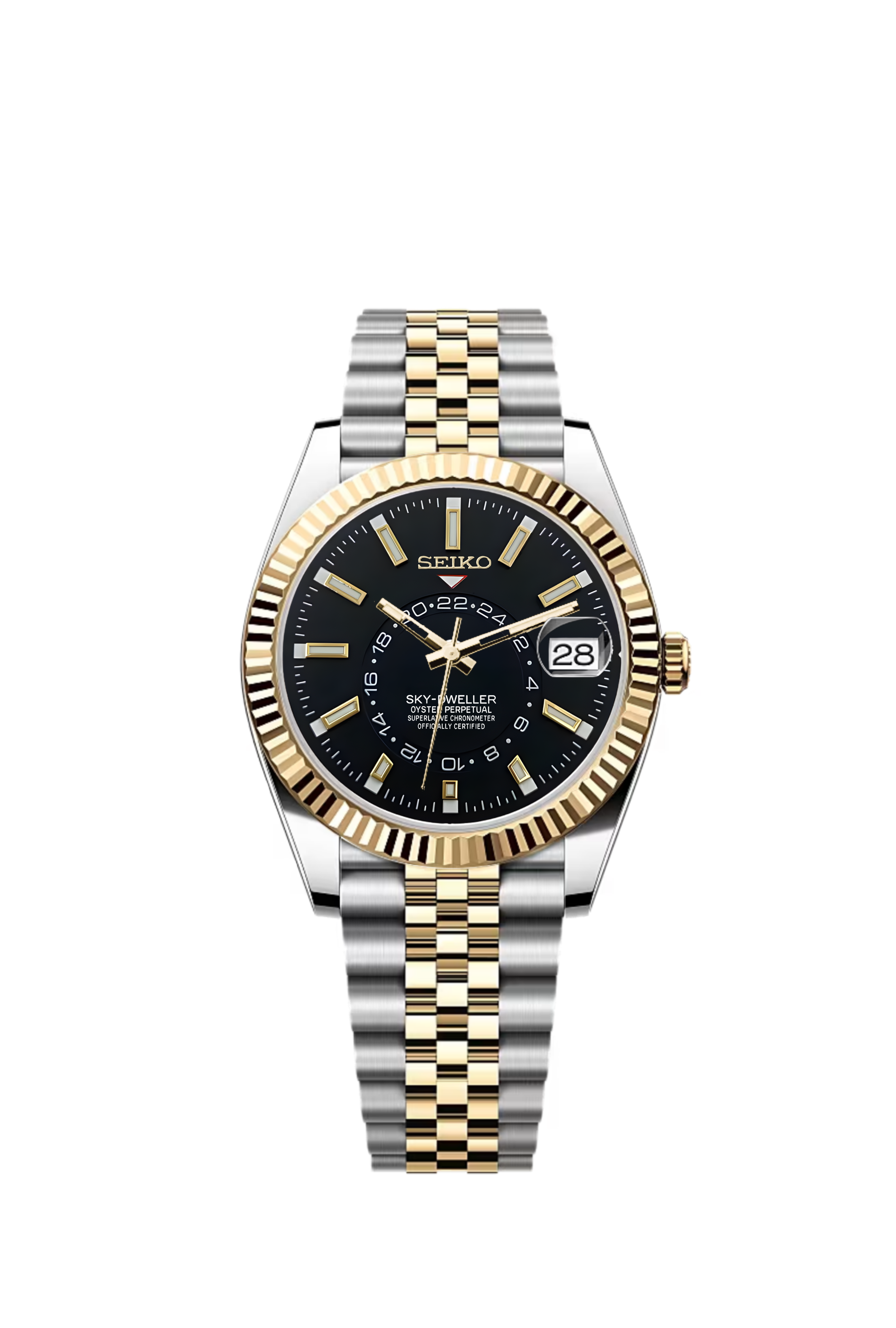 Two-Tone Black & Gold Sky-Dweller