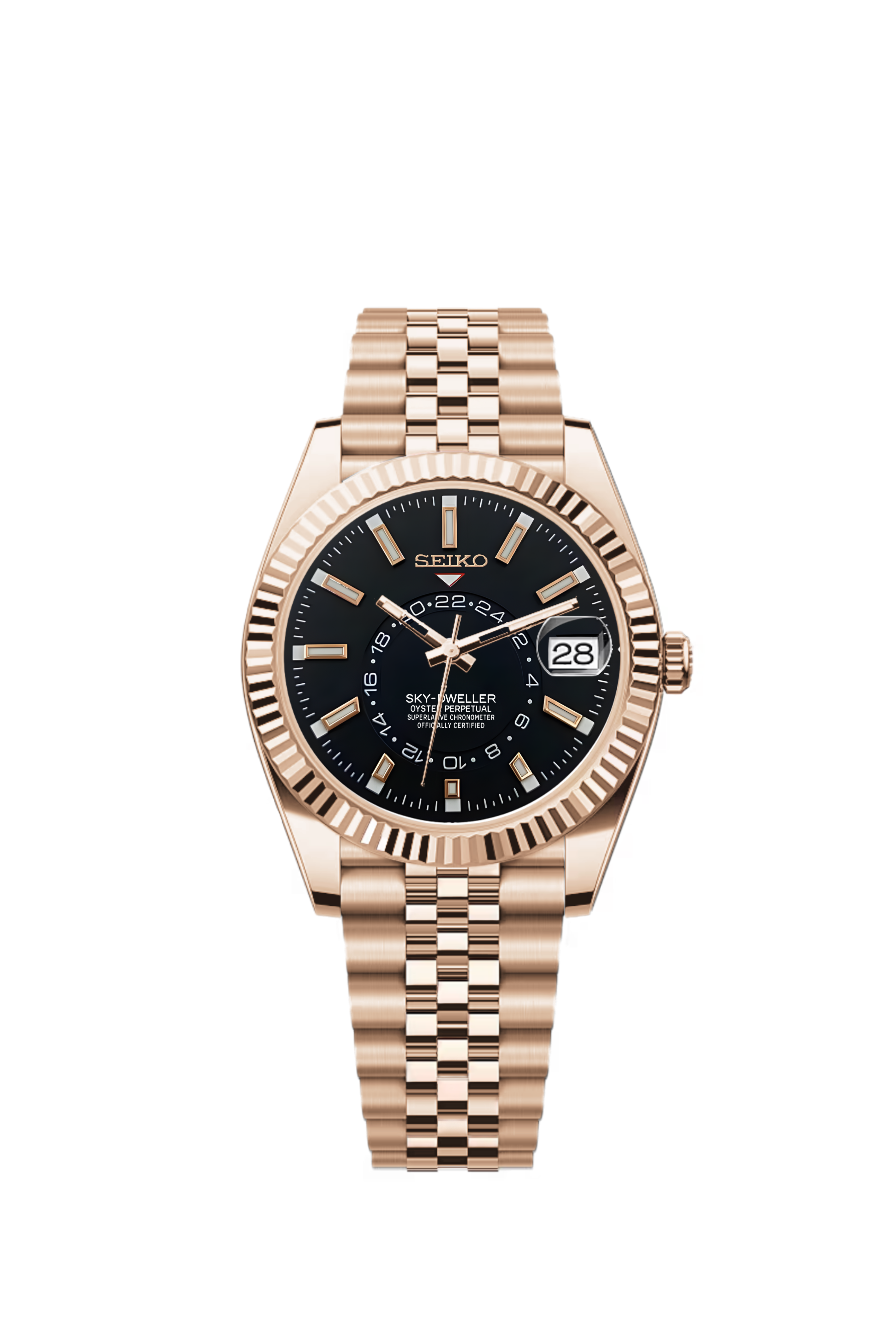 Rose-Gold Black Dial Sky-Dweller