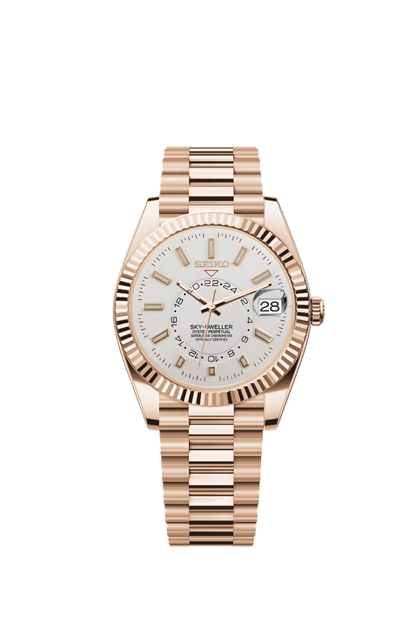 Sky-Dweller | White Full Rose Gold Presidential