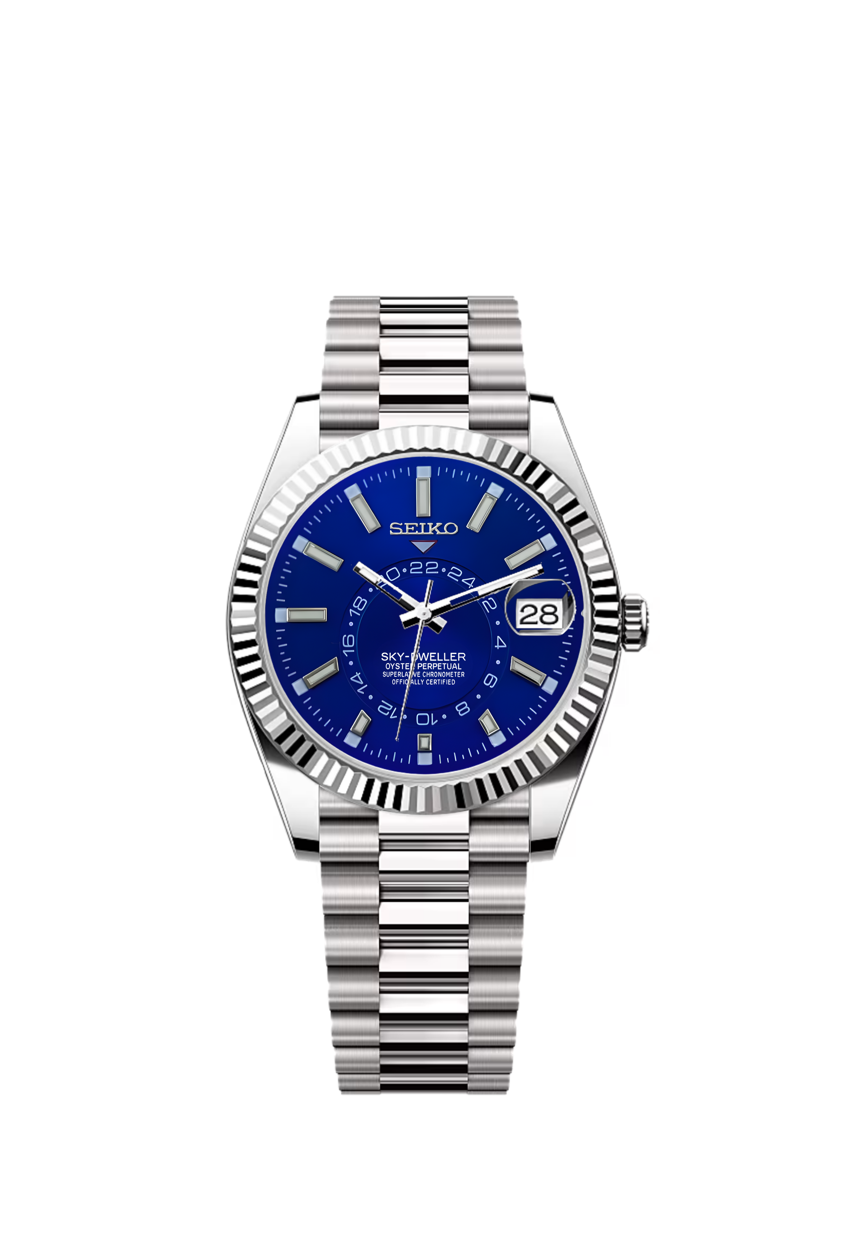 Silver Blue Dial Sky-Dweller