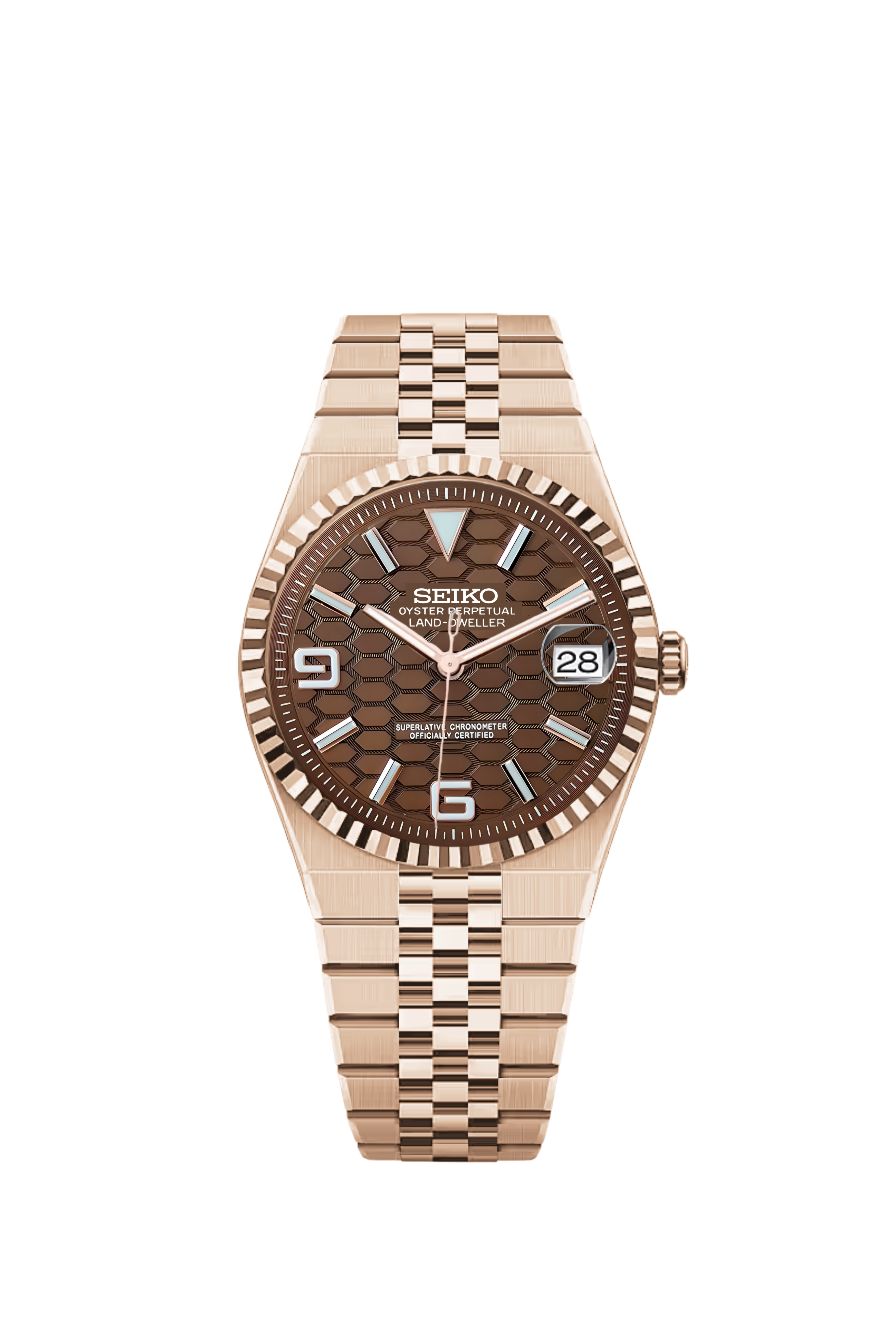Rose-Gold Brown Dial Land-Dweller