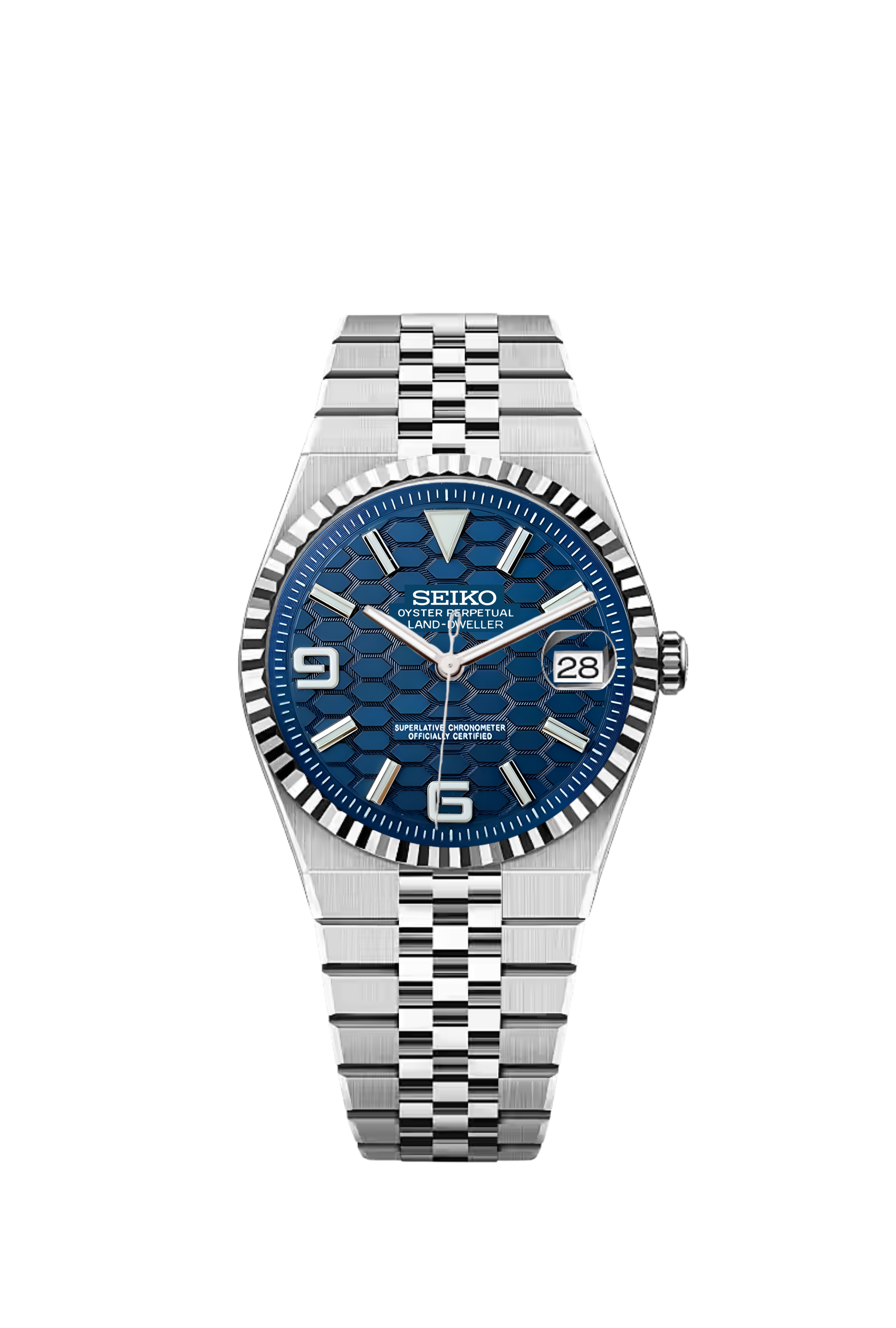 Silver Navy Dial Land-Dweller