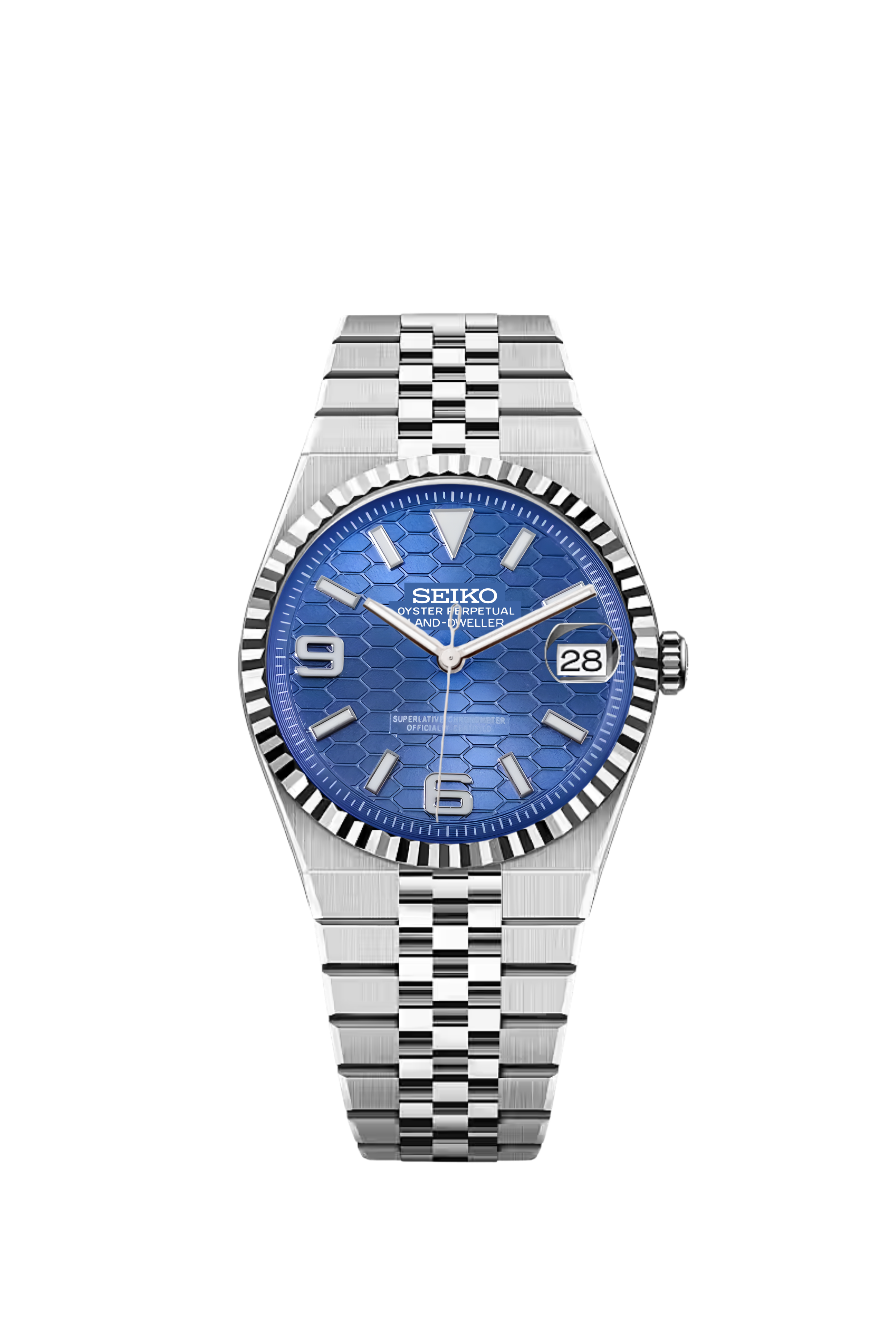 Silver Blue Dial Land-Dweller