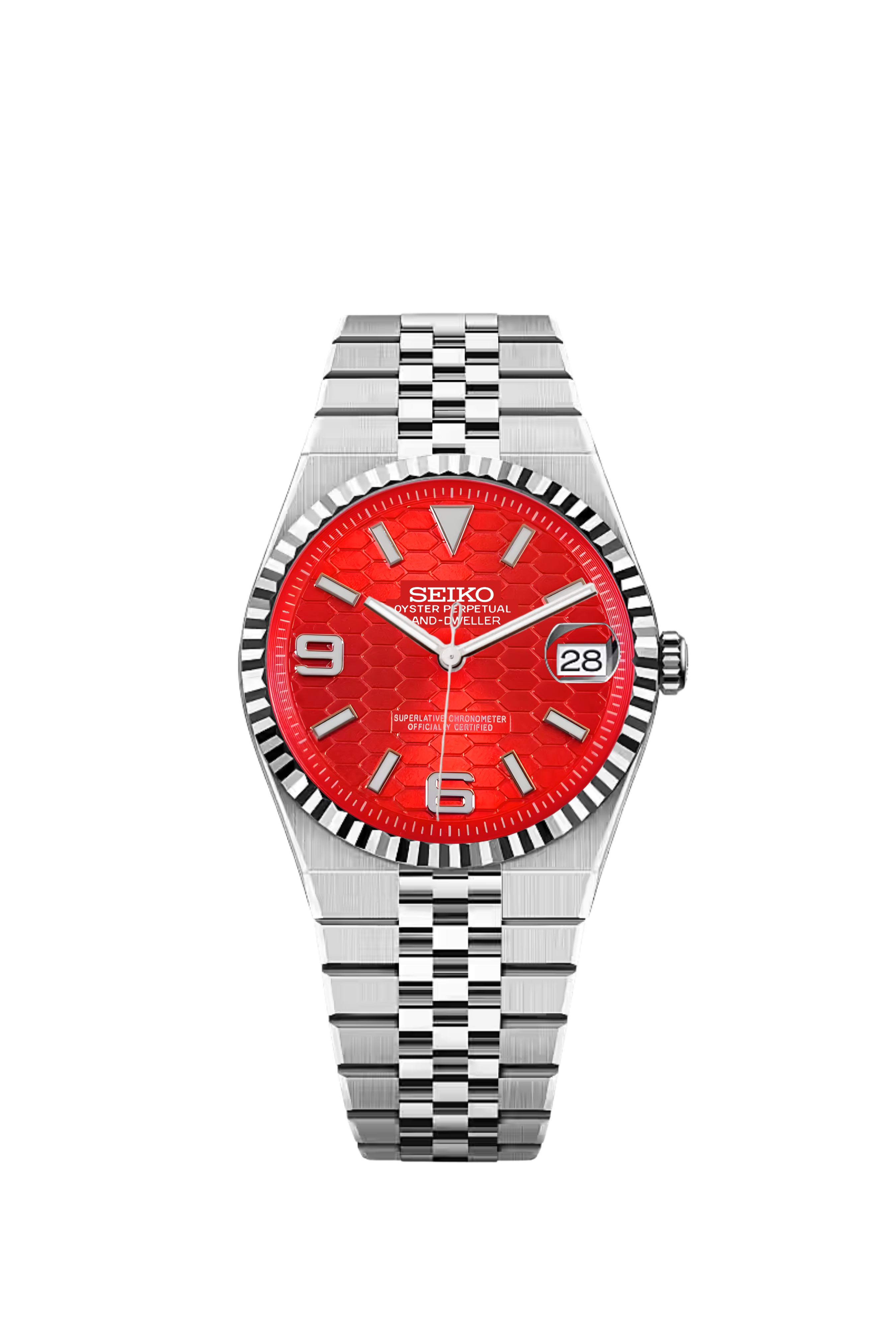Silver Red Dial Land-Dweller