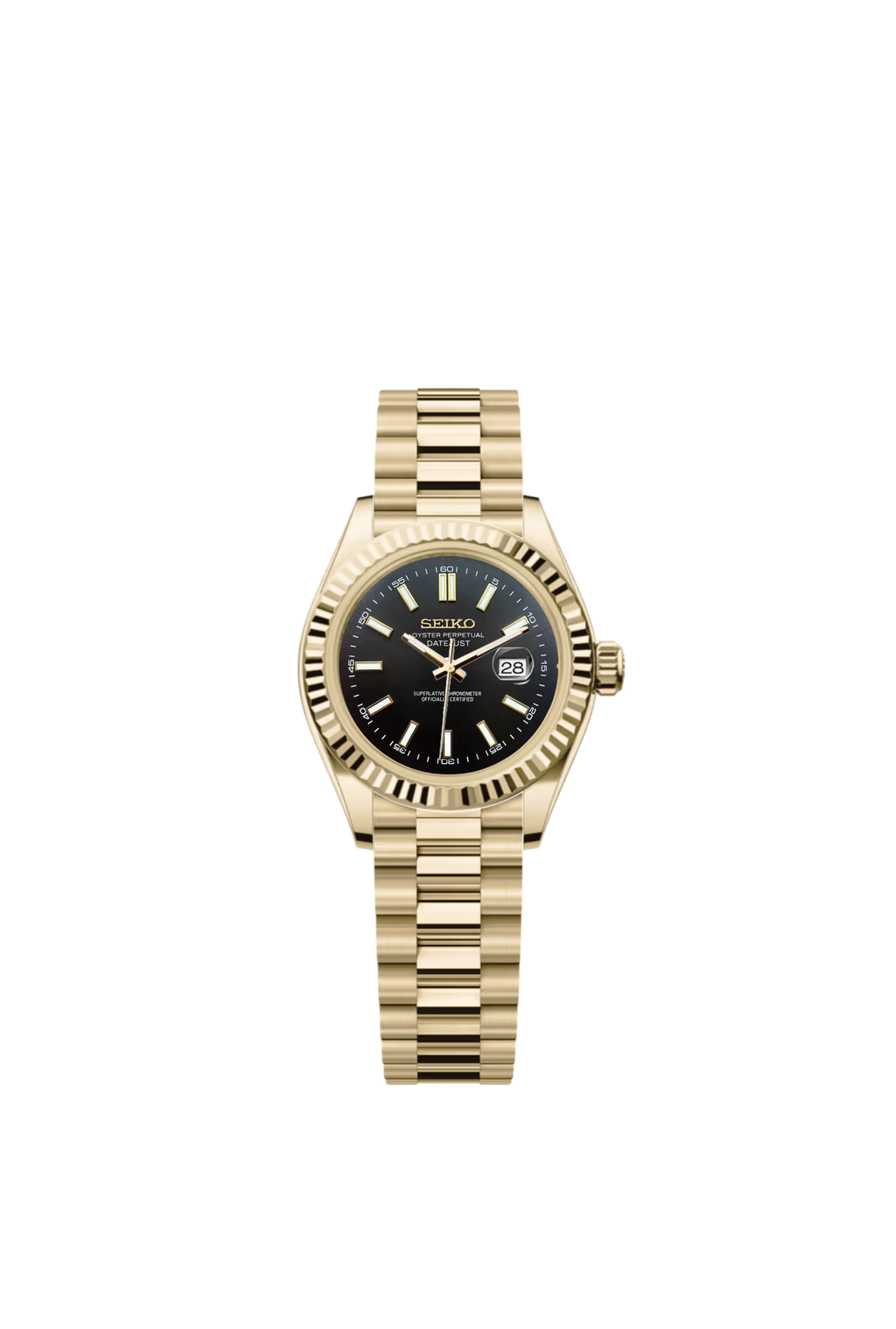 Ladies Date-Just | Black Full Gold