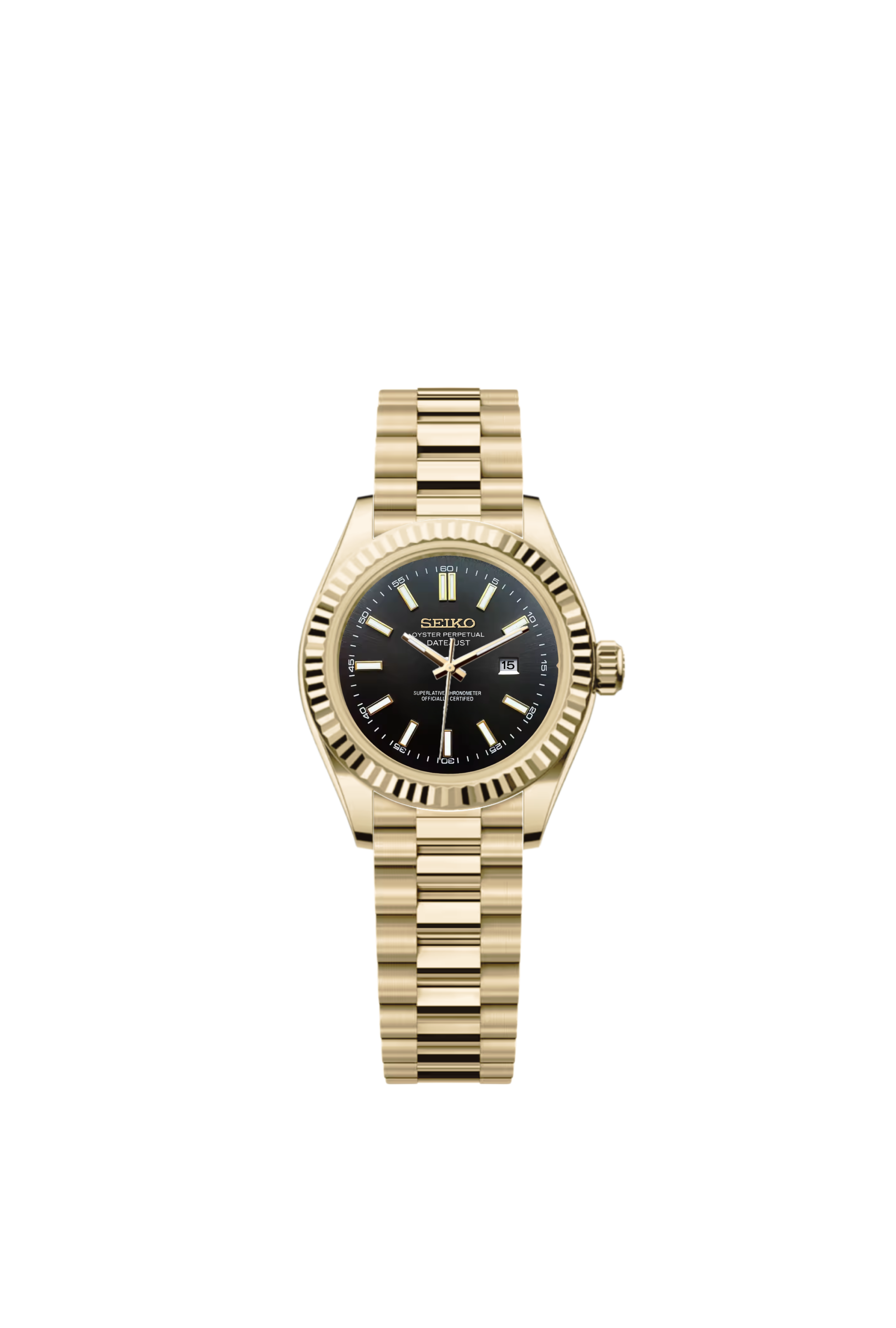Ladies Date-Just | Black Full Gold