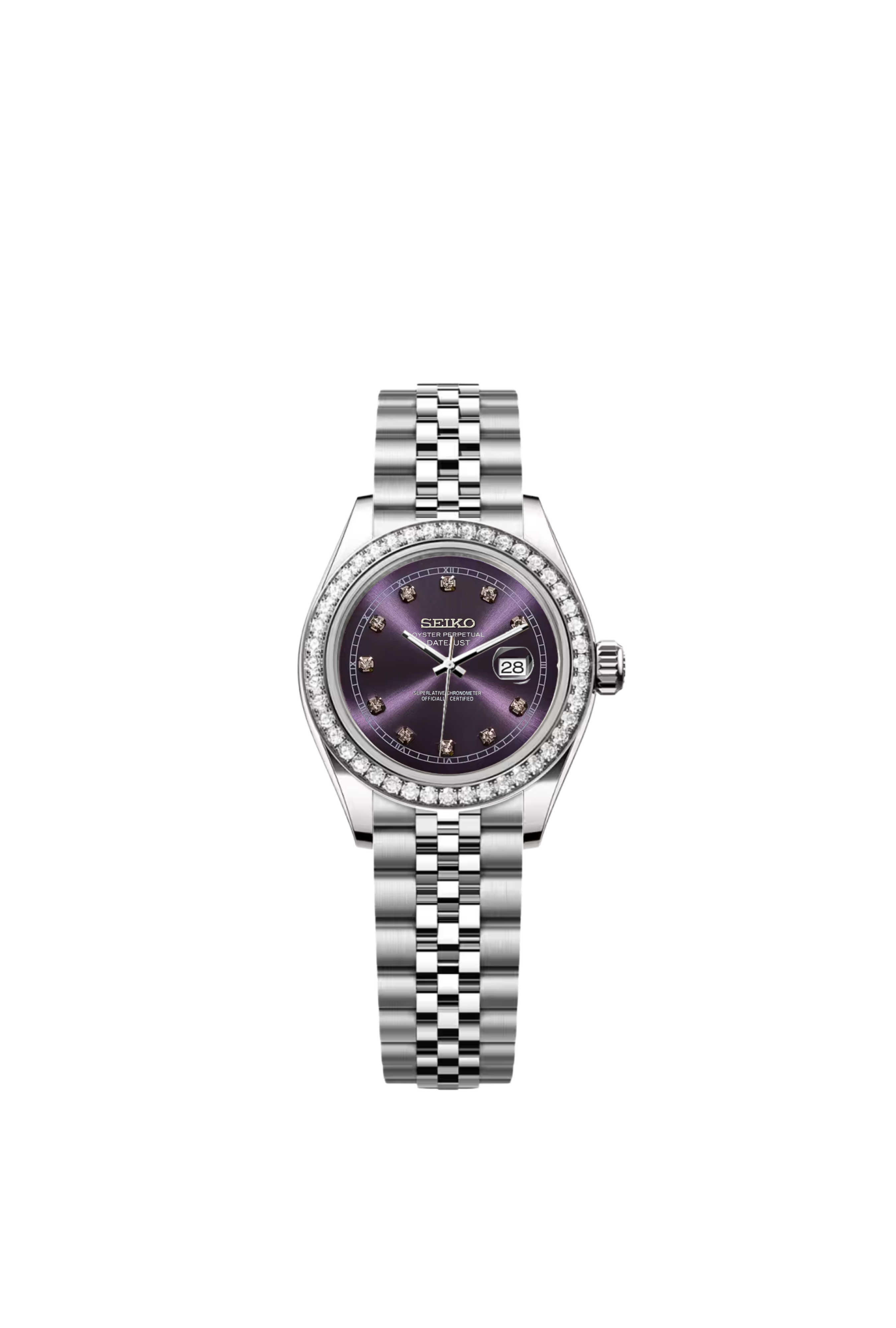 Ladies Date-Just | Purple Gem, Gem bezel
