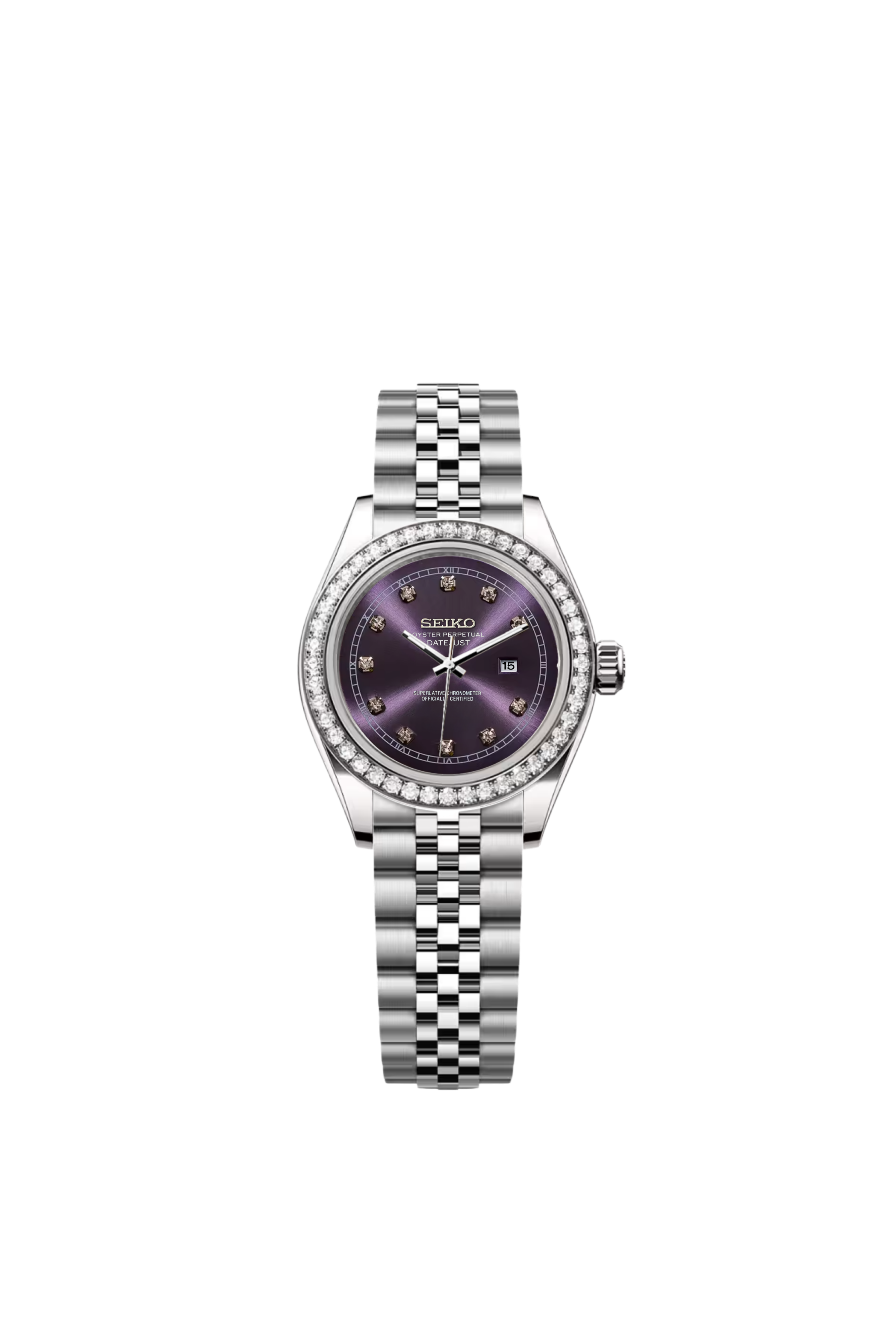 Ladies Date-Just | Purple Gem, Gem bezel