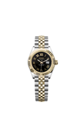 Ladies Date-Just | Black Roman Two-Tone Gold
