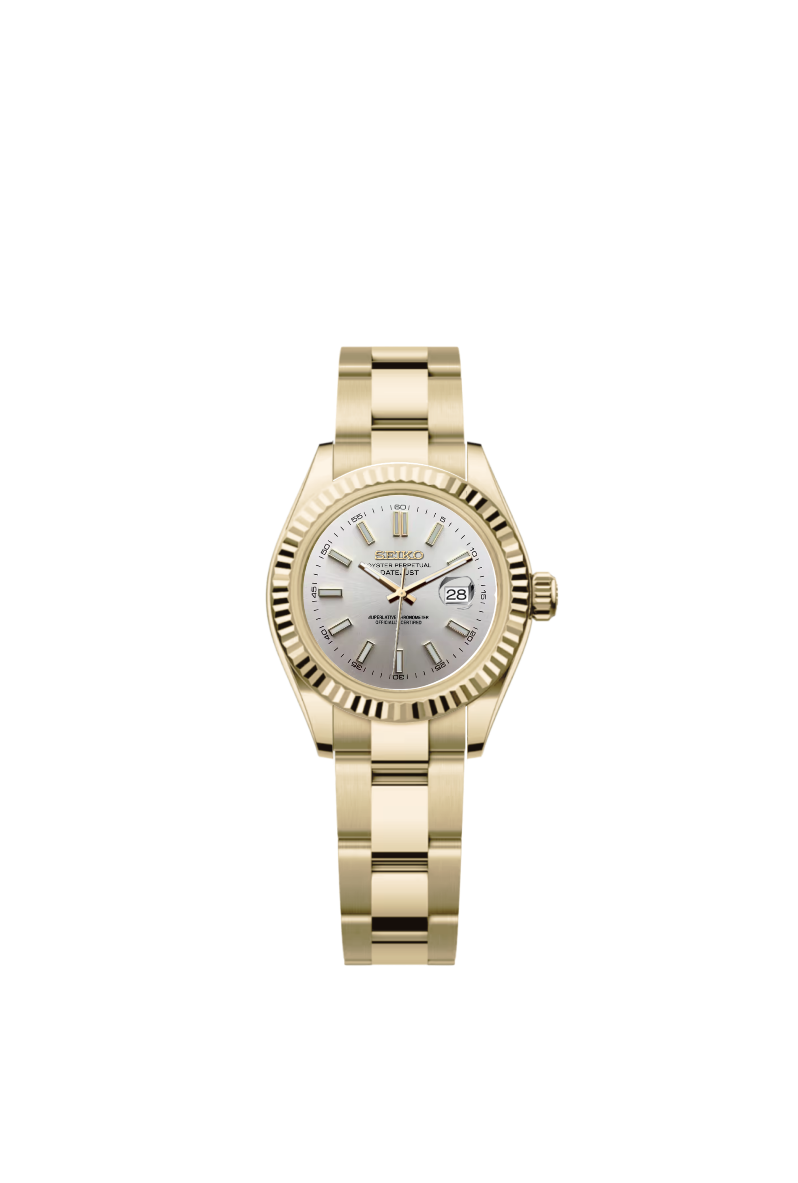 Ladies Date-Just | White Full Gold
