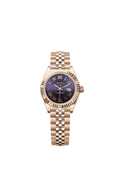 Ladies Date-Just | Purple Roman Numeral Full Rose Gold