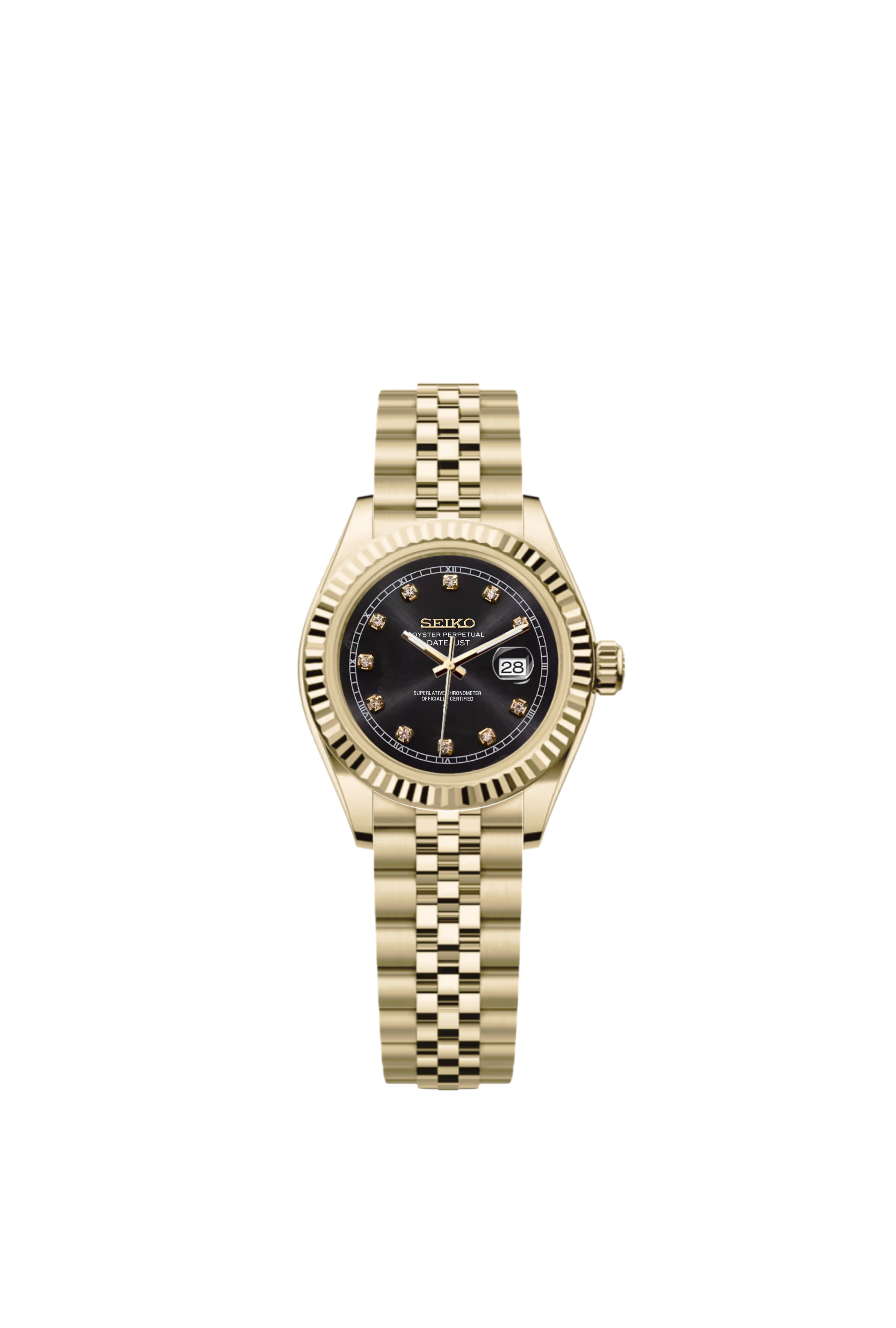 Ladies Date-Just | Black Gem Full Gold