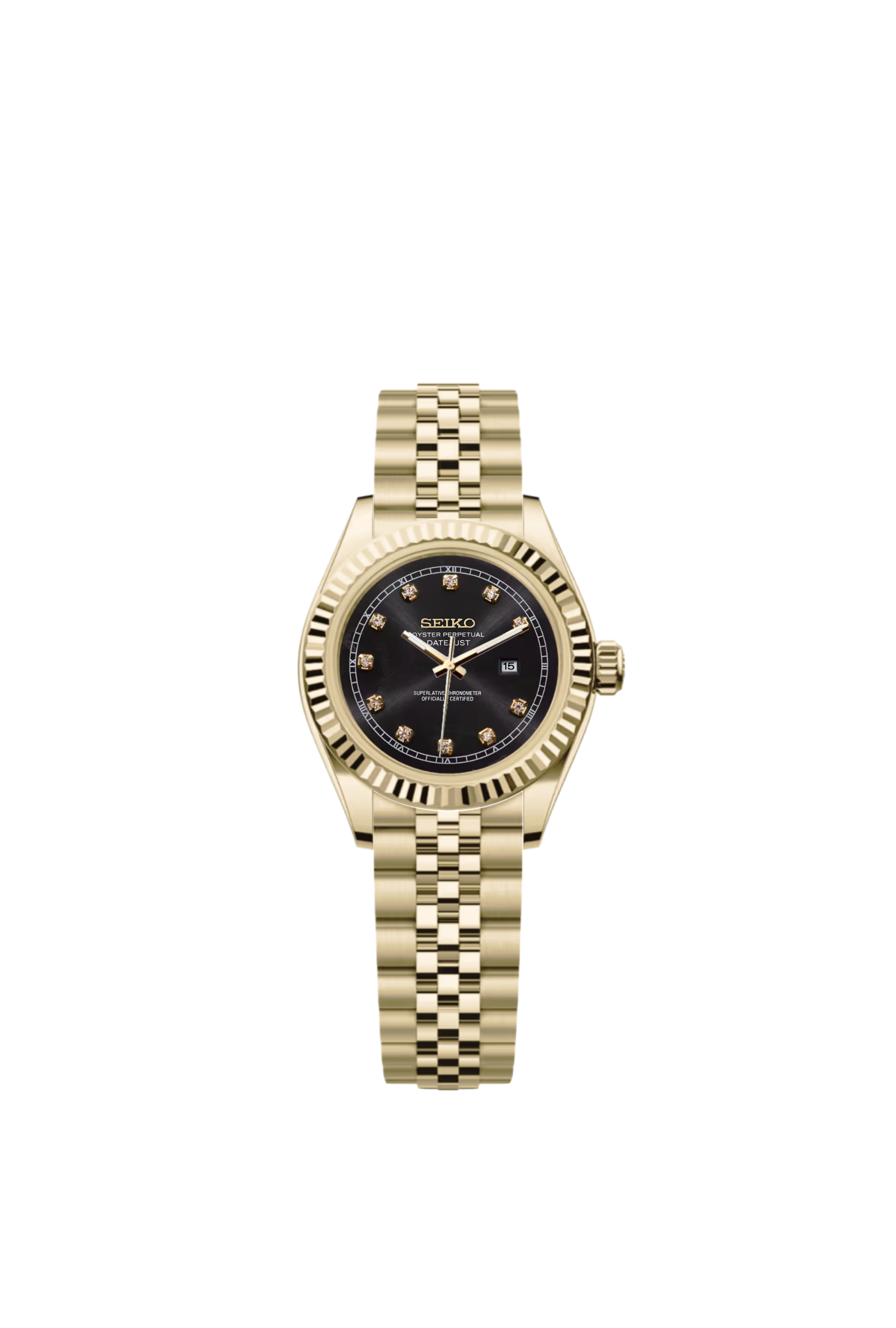 Ladies Date-Just | Black Gem Full Gold