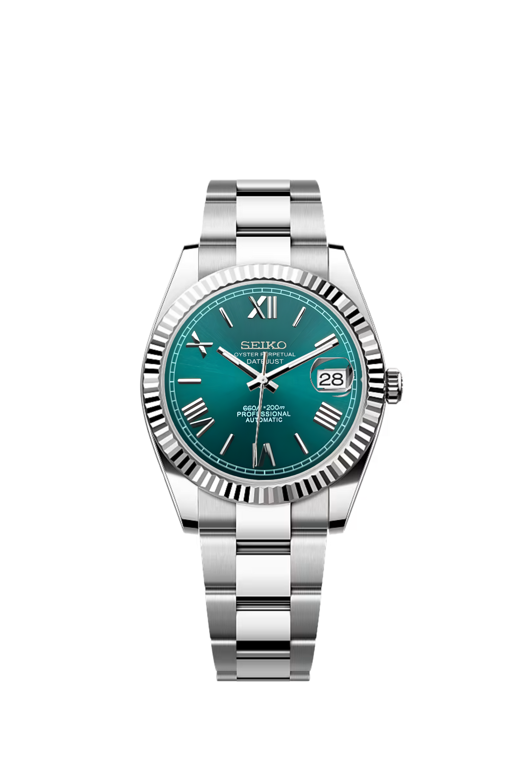 Date-Just | Silver Turquoise Roman Dial