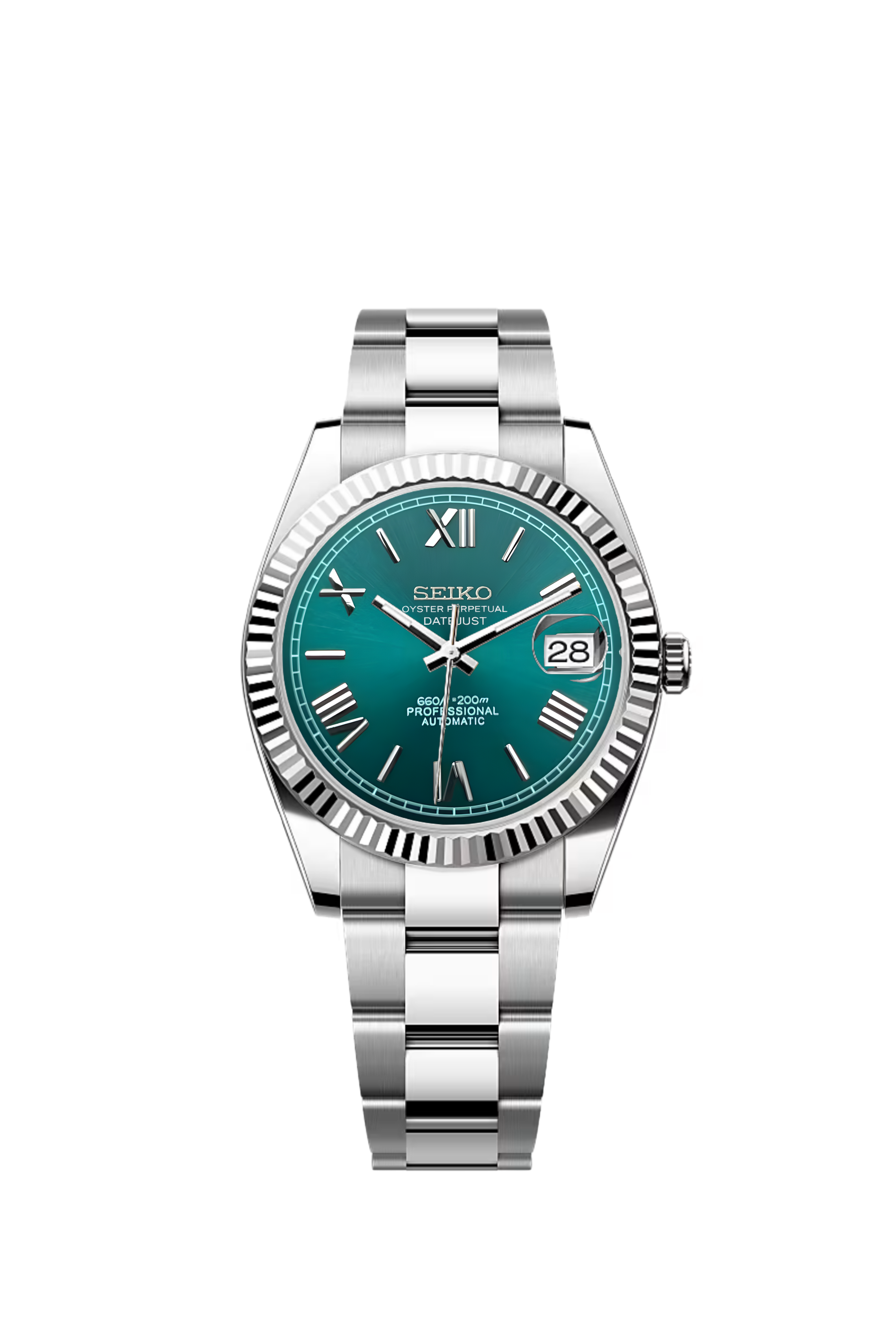 Date-Just | Silver Turquoise Roman Dial