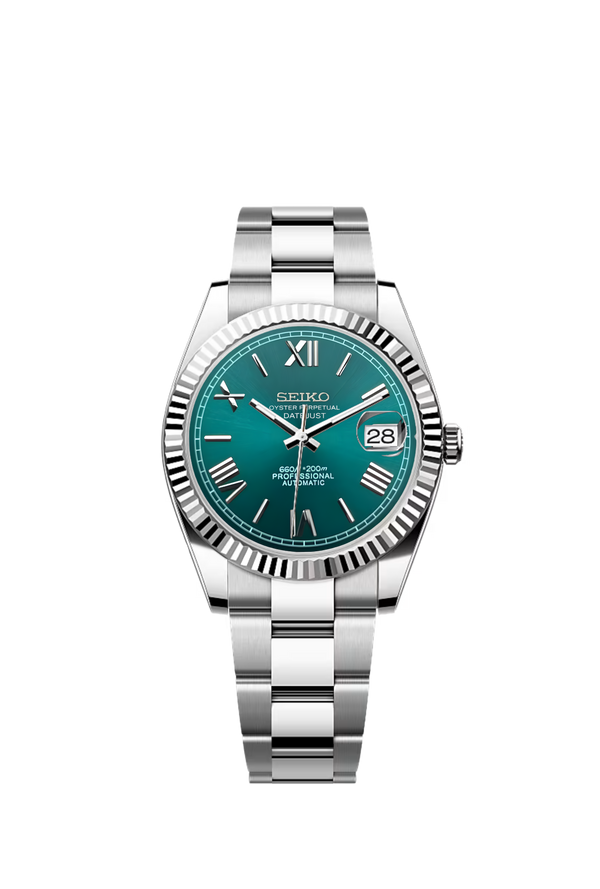Date-Just | Silver Turquoise Roman Dial