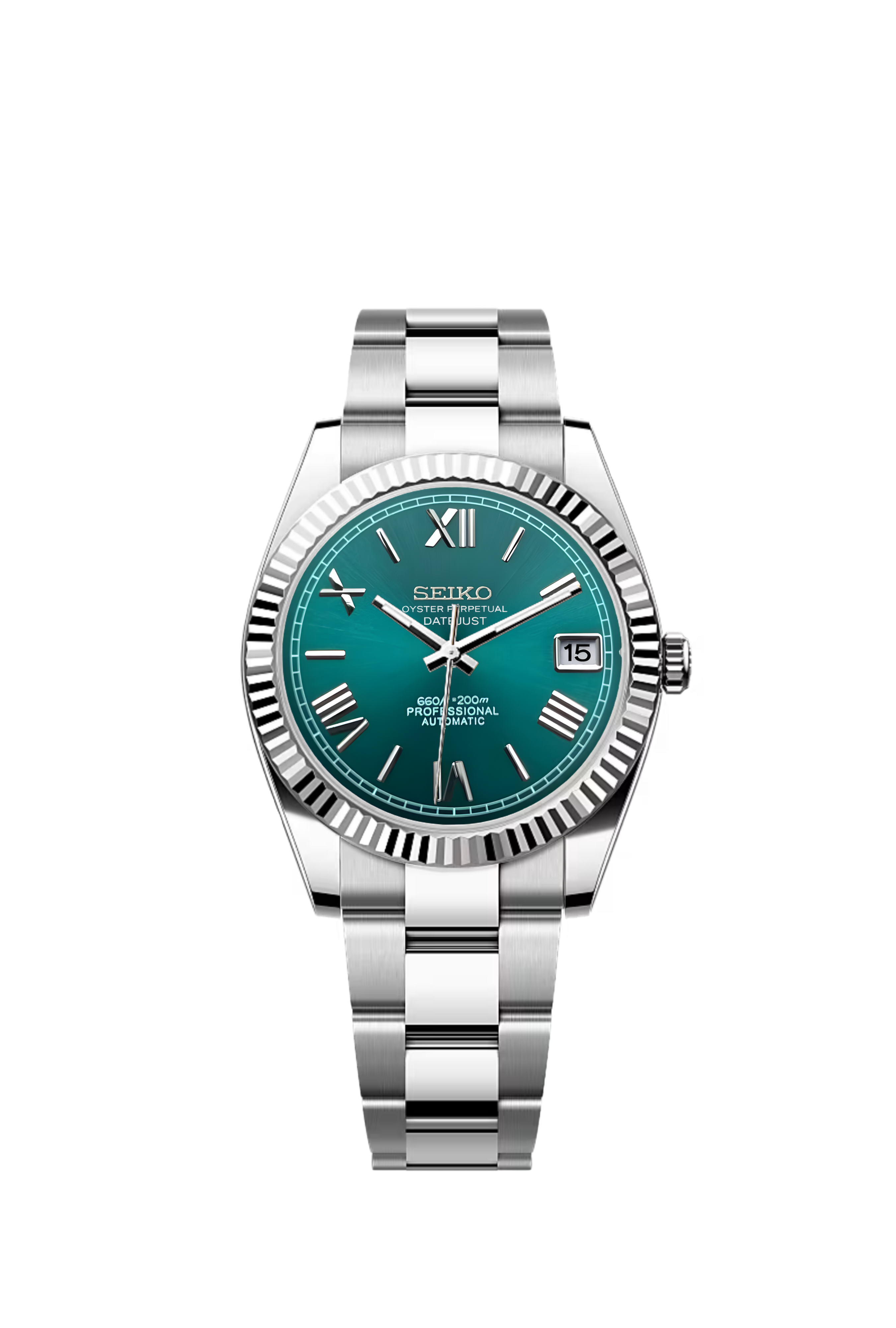Date-Just | Silver Turquoise Roman Dial