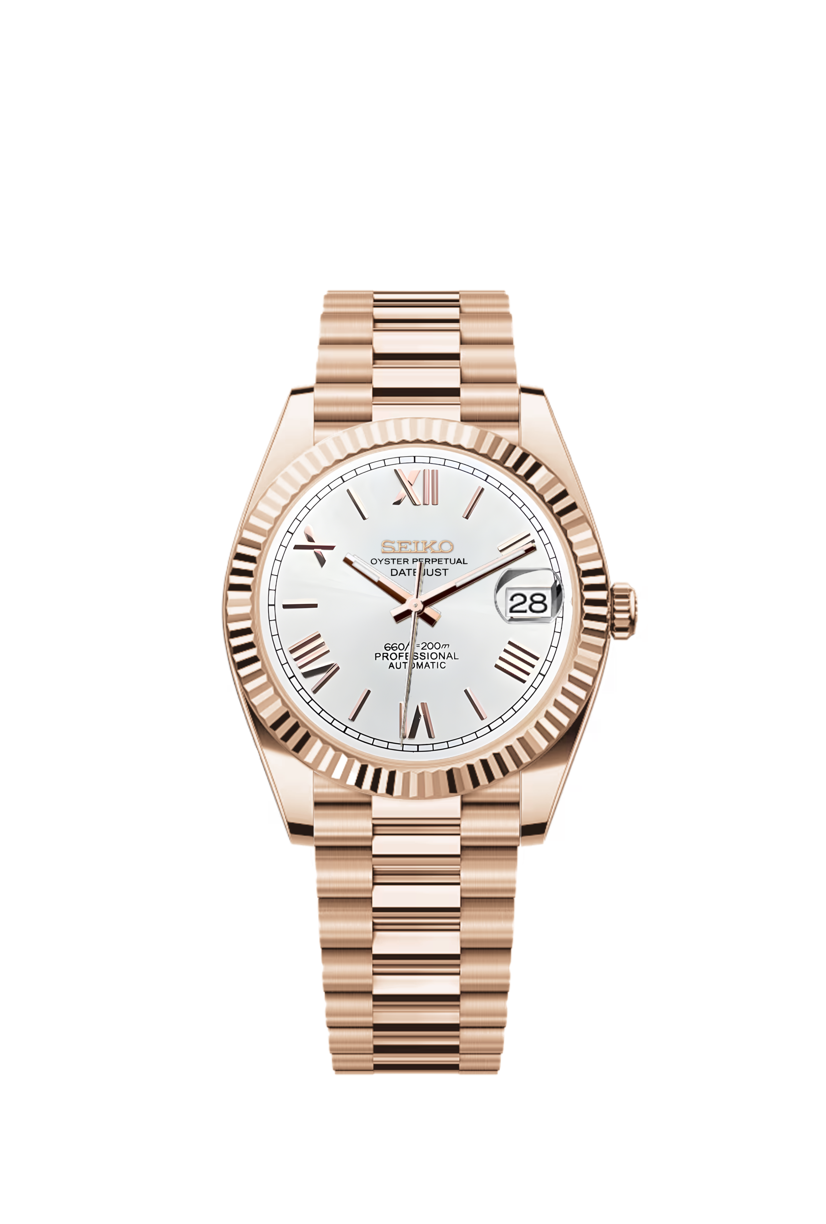 Rose-Gold Roman Dial Datejust