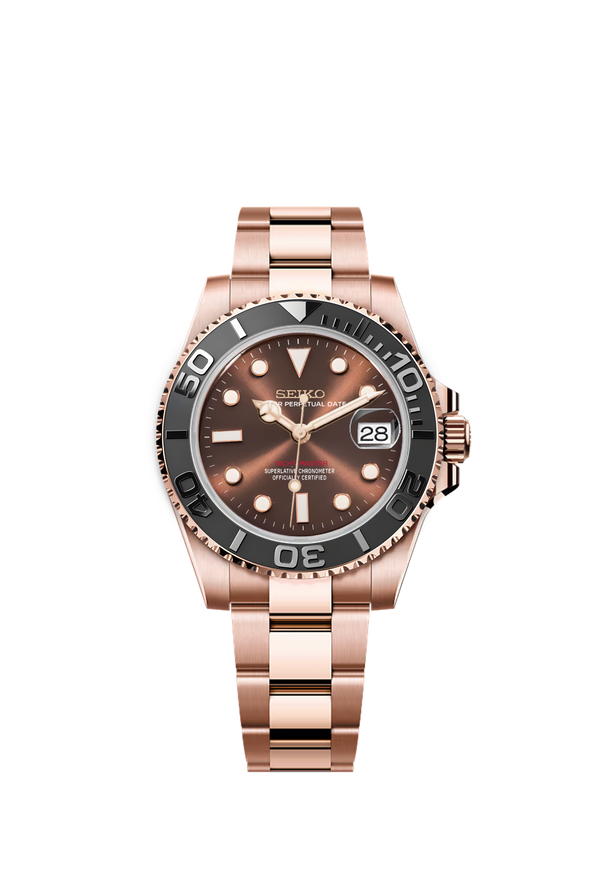 Yacht-Master | Brown Black Bezel Full Rose Gold