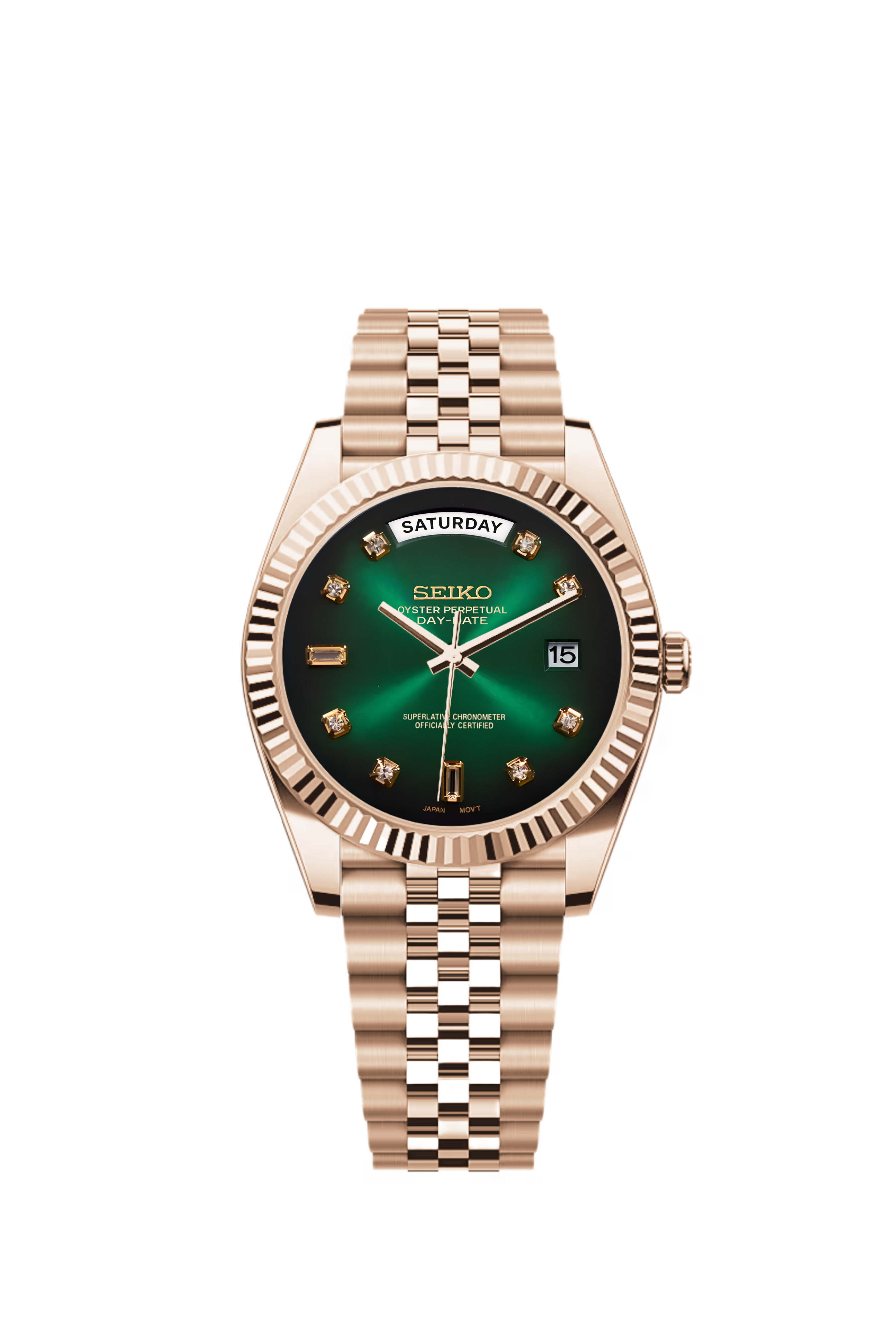 Day-Date | Green Ombre Gem Full Rose Gold