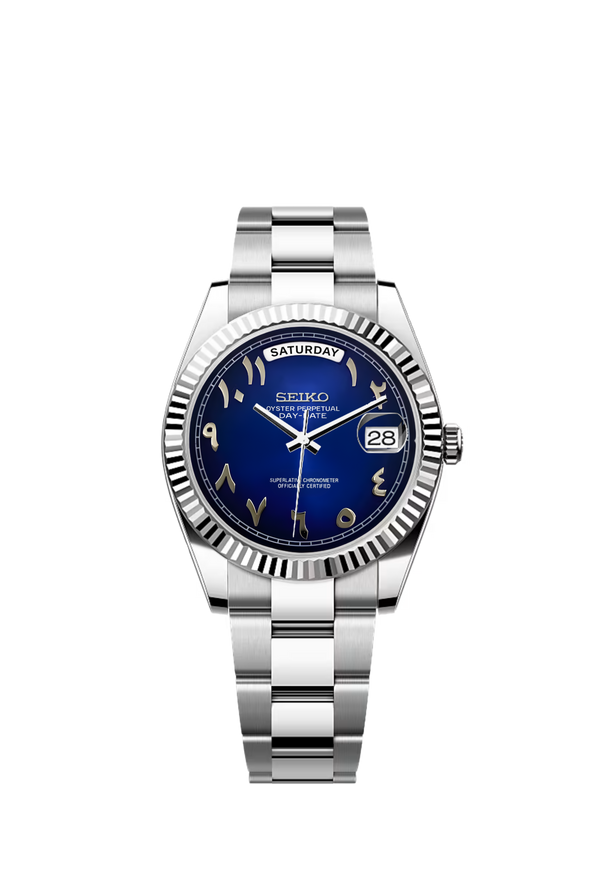 Day-Date | Blue Arabic Ombre Oyster