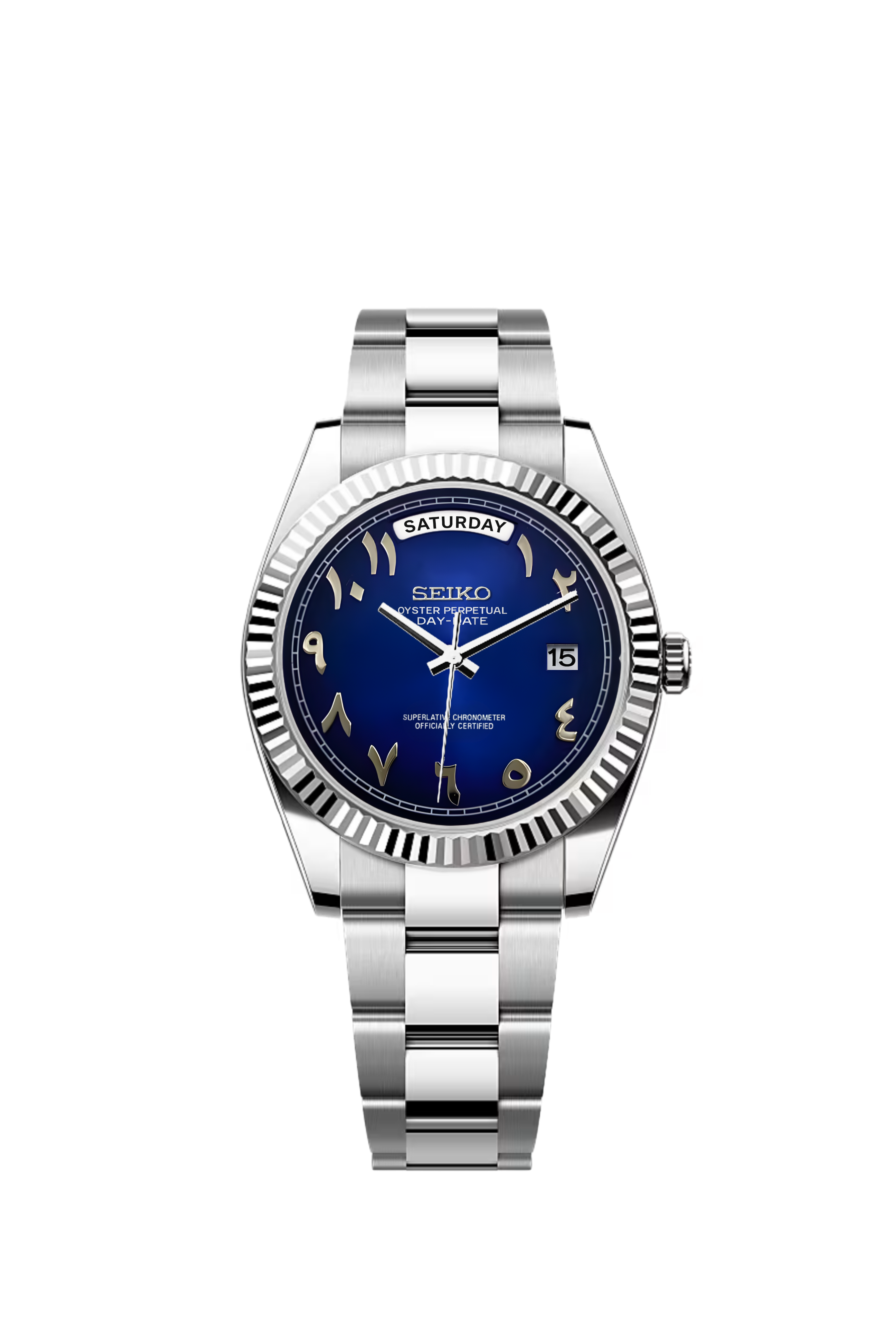 Day-Date | Blue Arabic Ombre Oyster