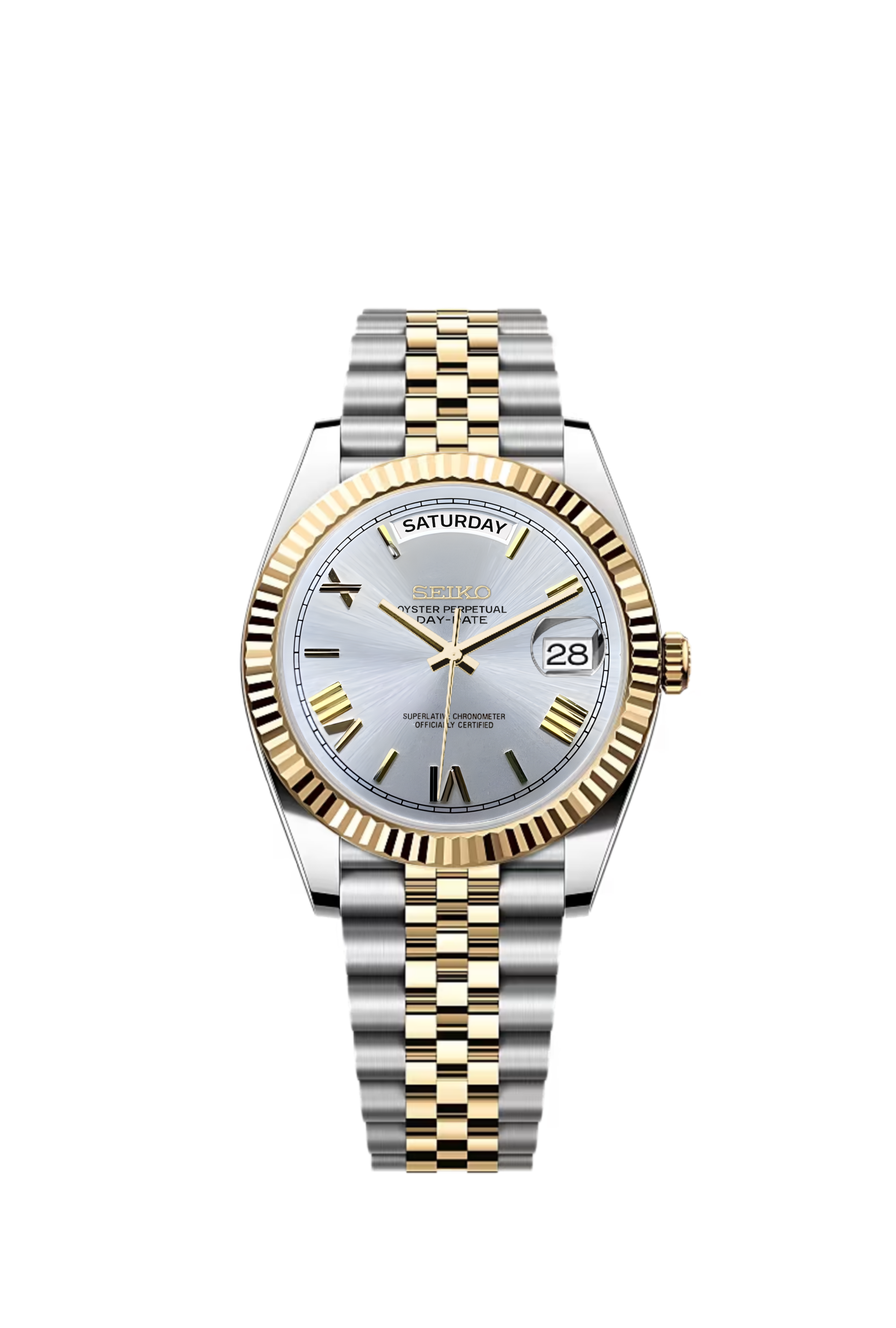 Two-Tone White Roman Dial Day-Date