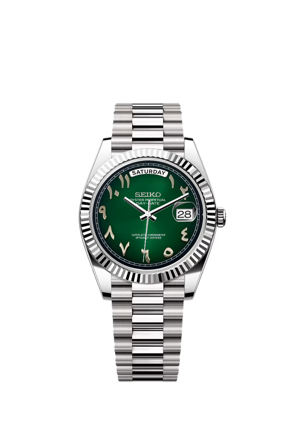Day-Date | Green Ombre Arabic