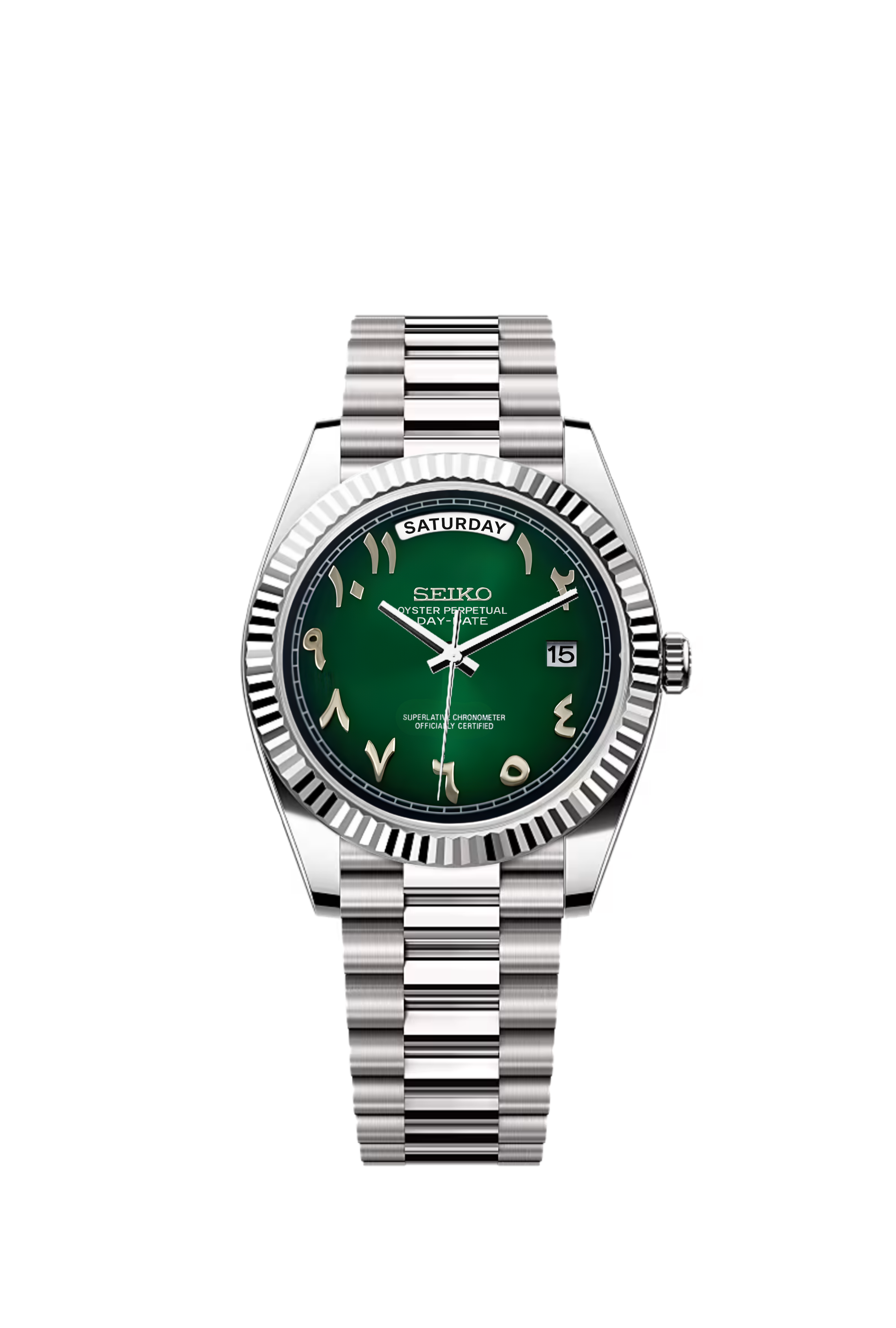 Day-Date | Green Ombre Arabic