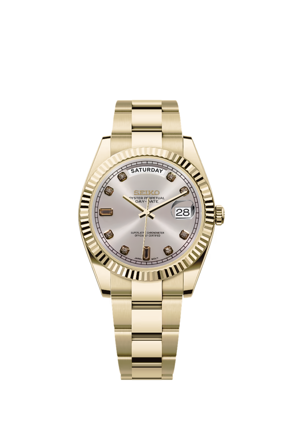 Day-Date | White Gem Full Gold Oyster