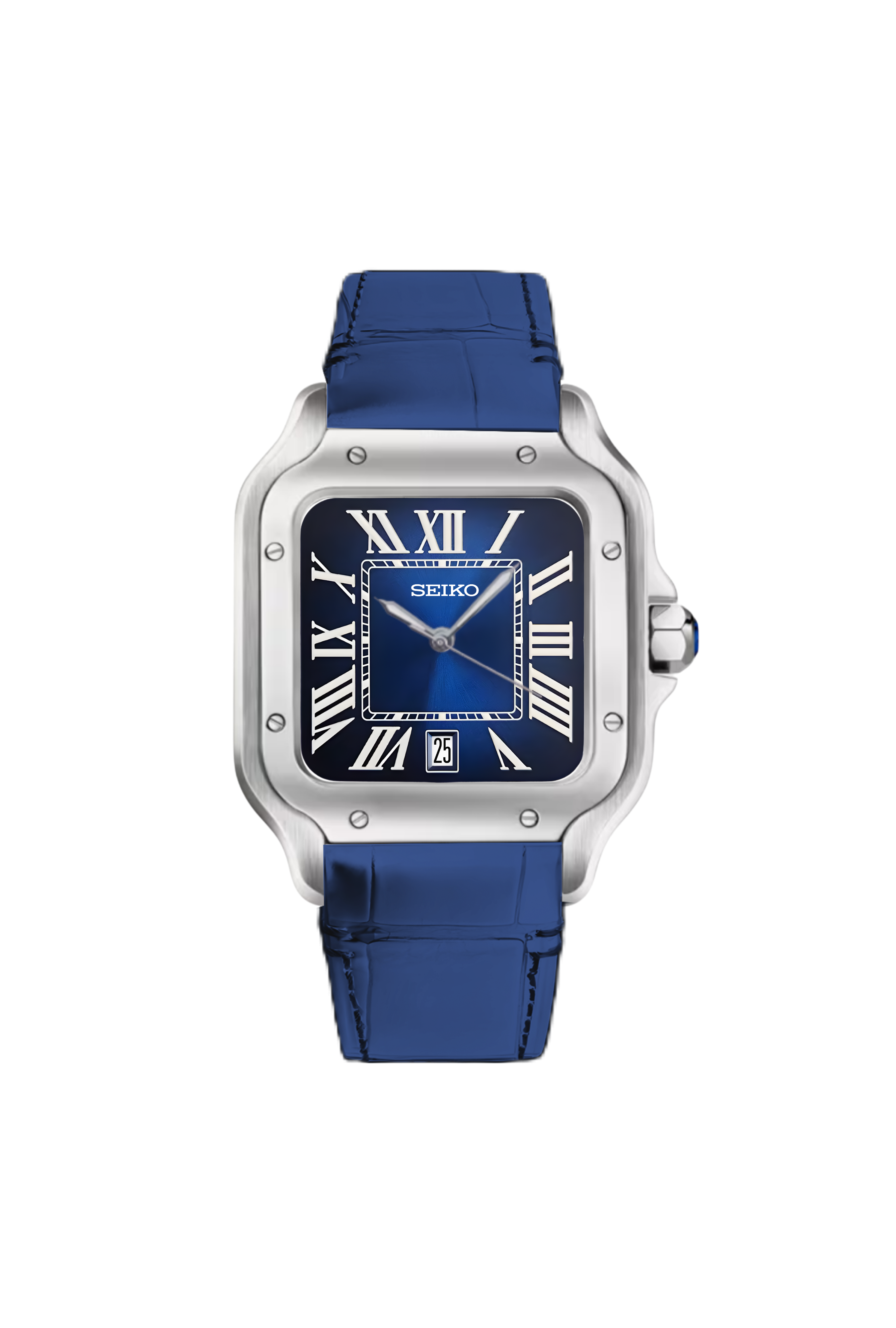 Blue Ombré Leather-Strap Santos