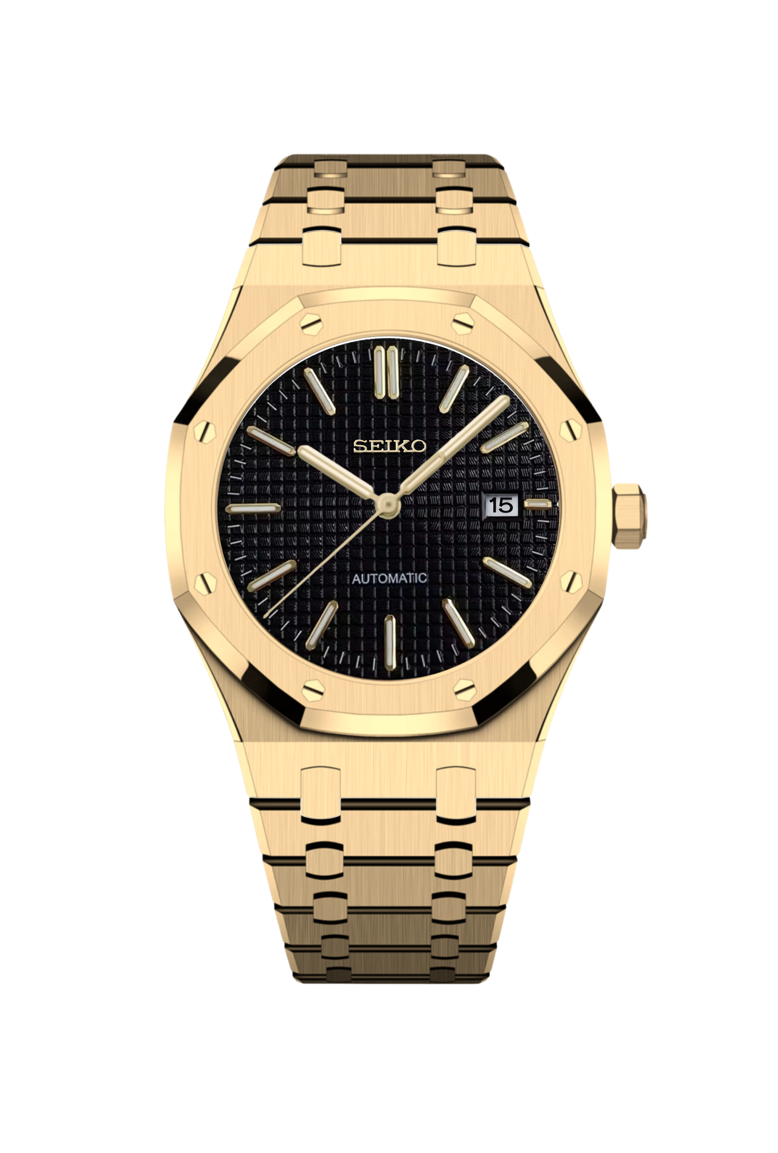 Gold Royal Oak Black Dial
