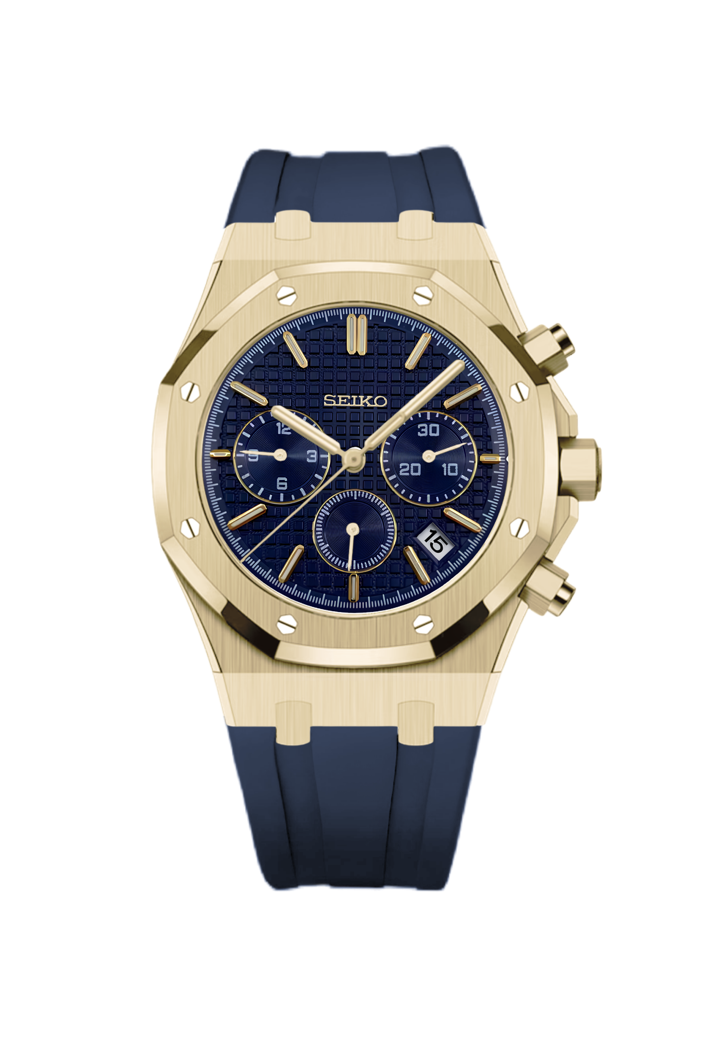 Gold & Navy Royal Oak Chronograph