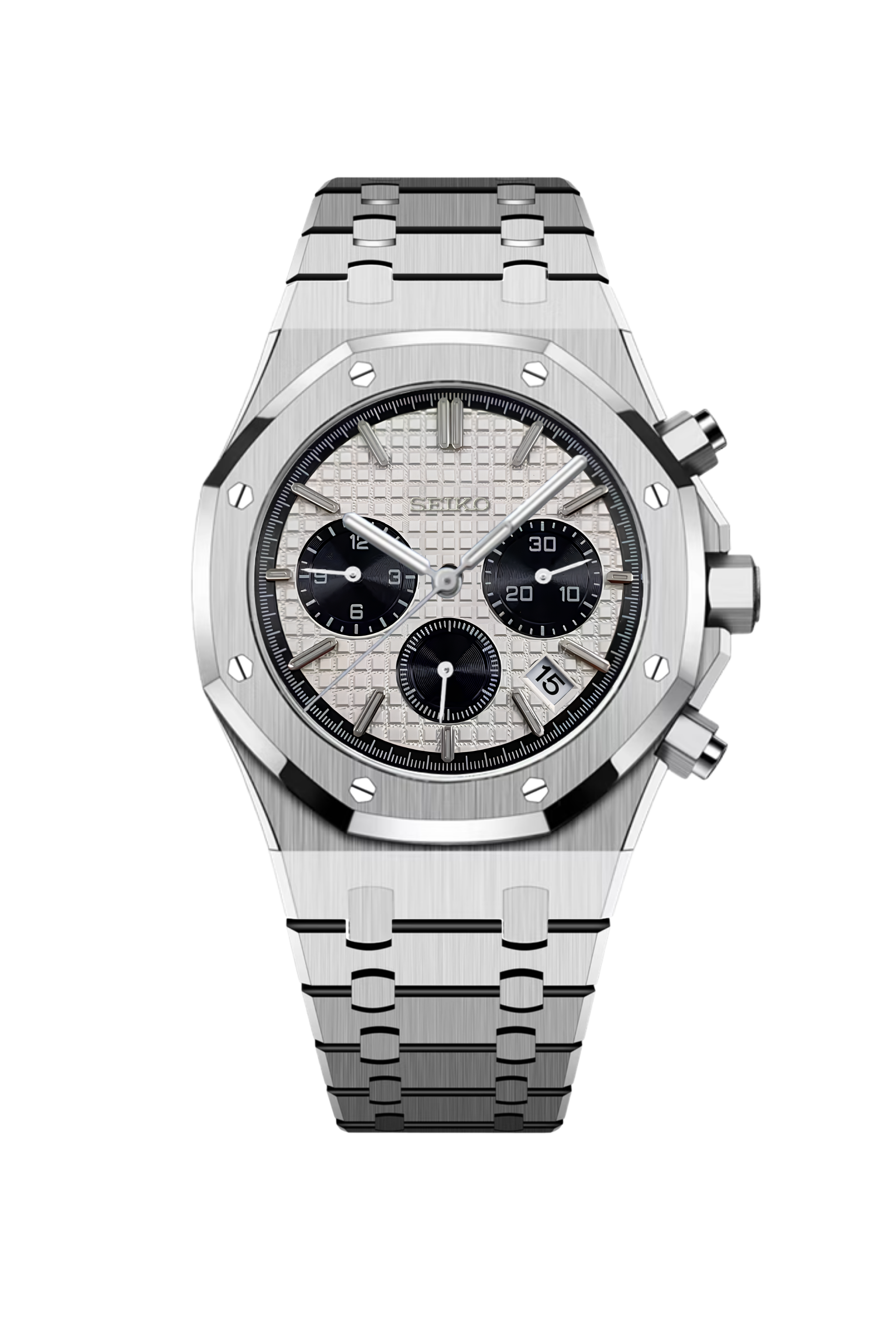 Silver Panda Royal Oak Chronograph