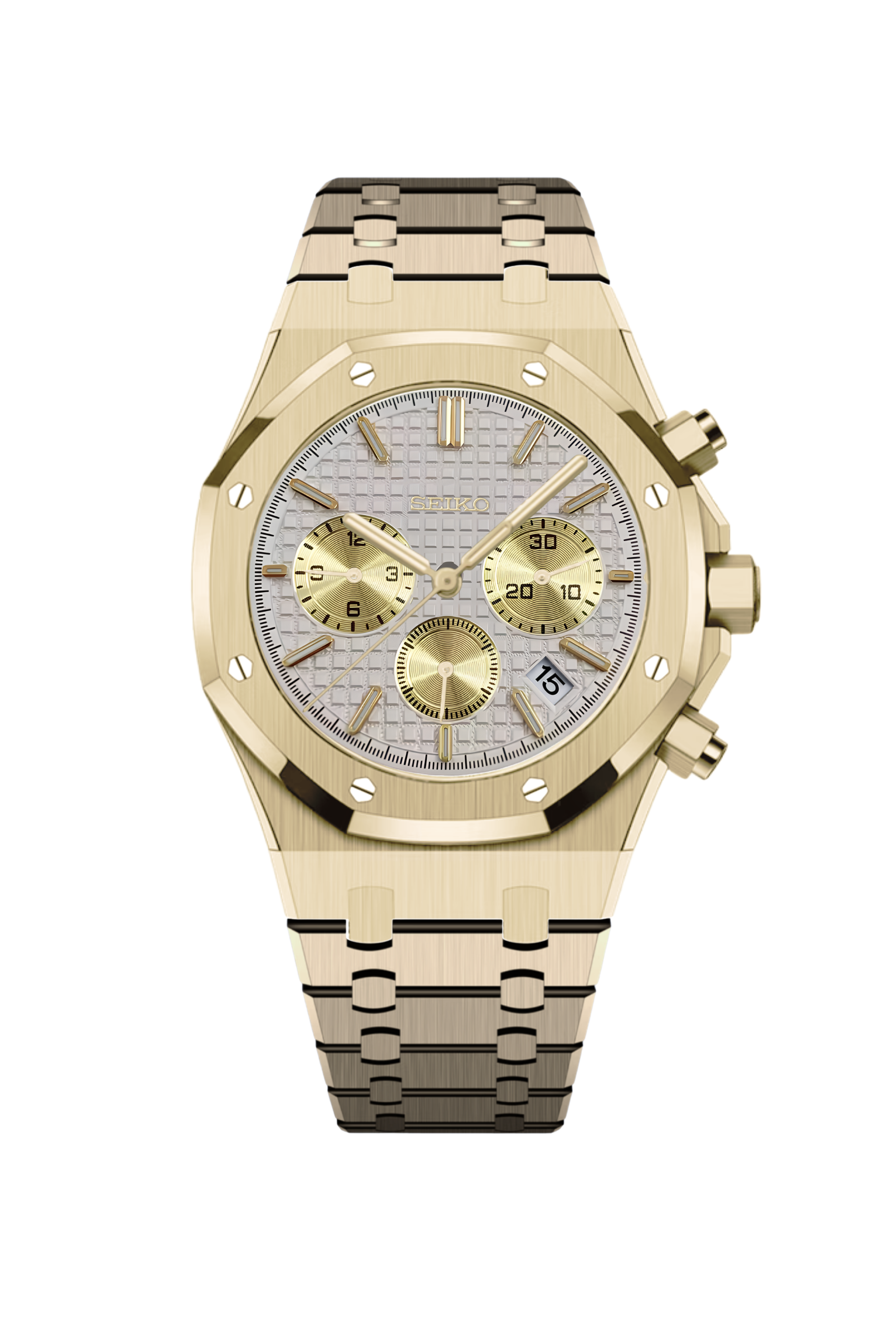 Gold & White Royal Oak Chronograph
