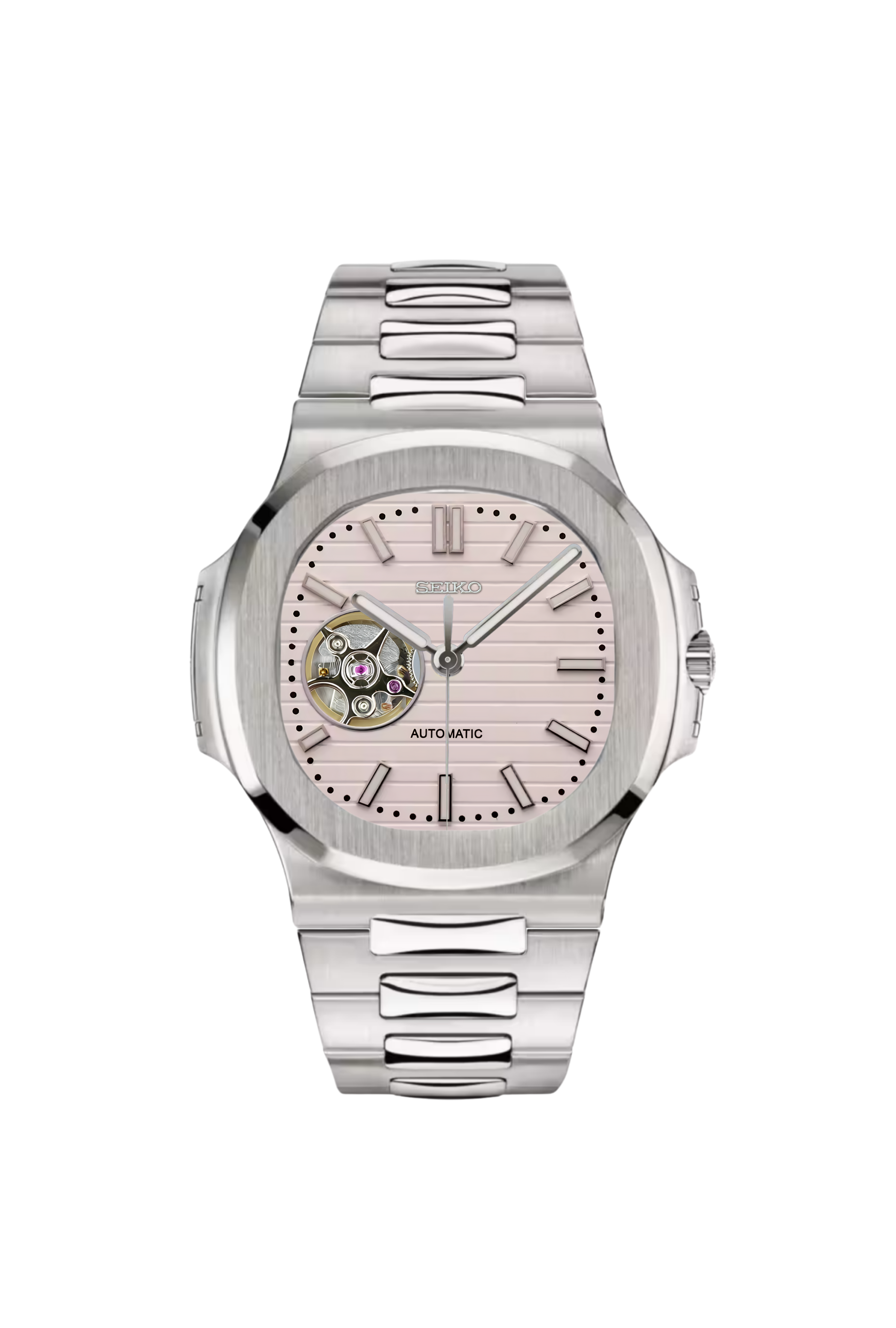 White Open-Dial Nautilus