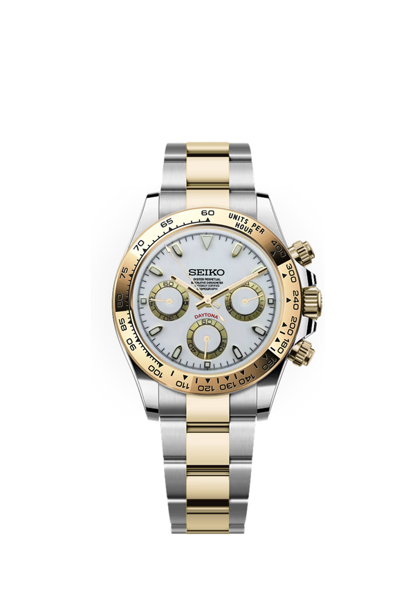Daytona | White Two-Tone Gold Chronograph