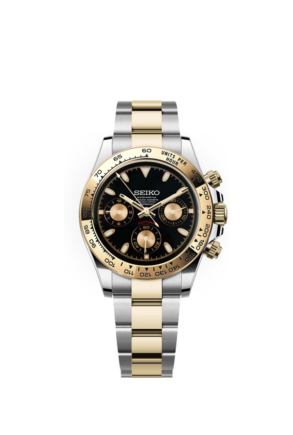 Daytona | Black Two-Tone Gold Chronograph