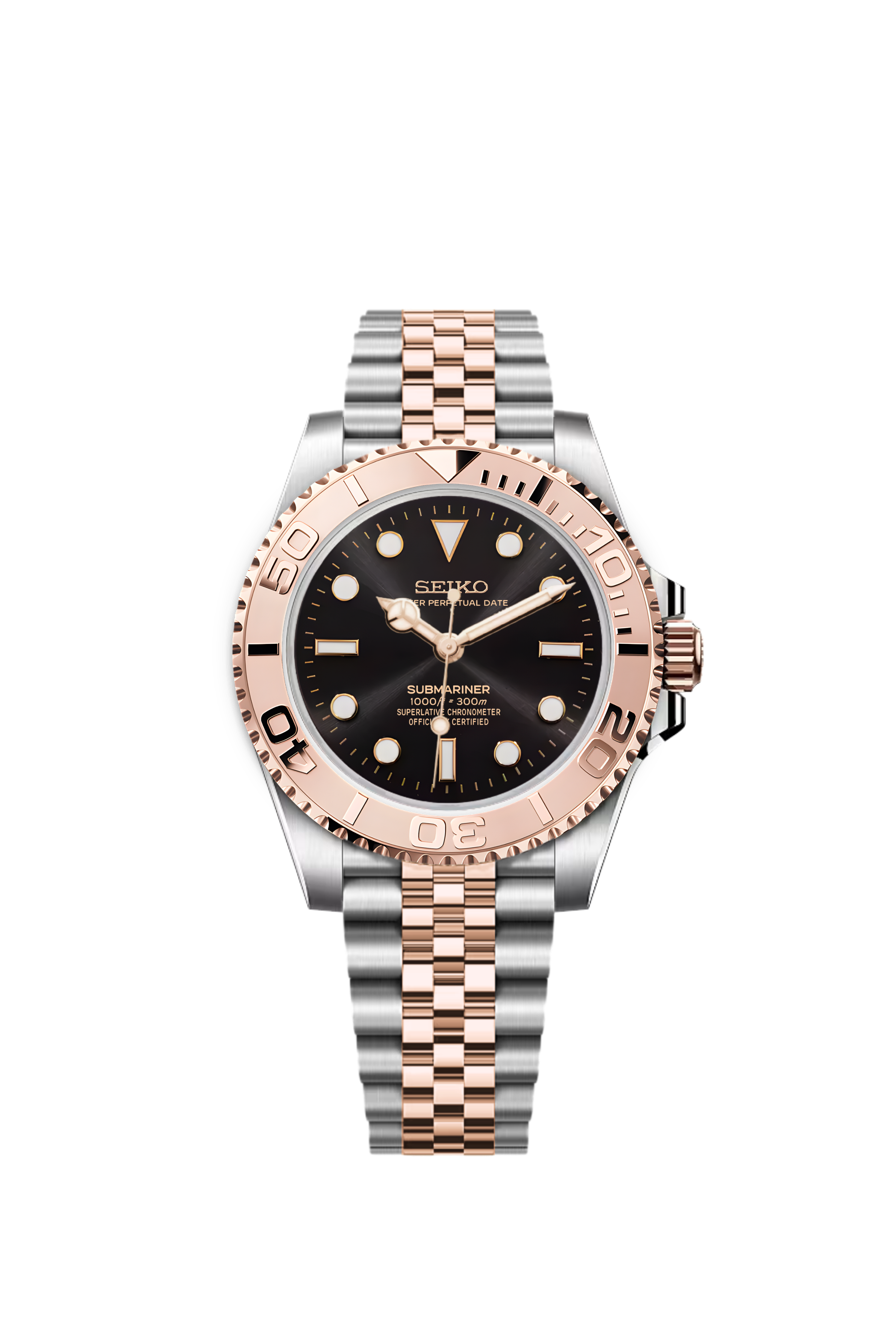 Two-Tone Rose-Gold Black Dial Yacht-Master