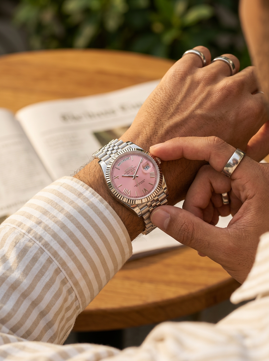 Day-Date | Pink Roman Numeral