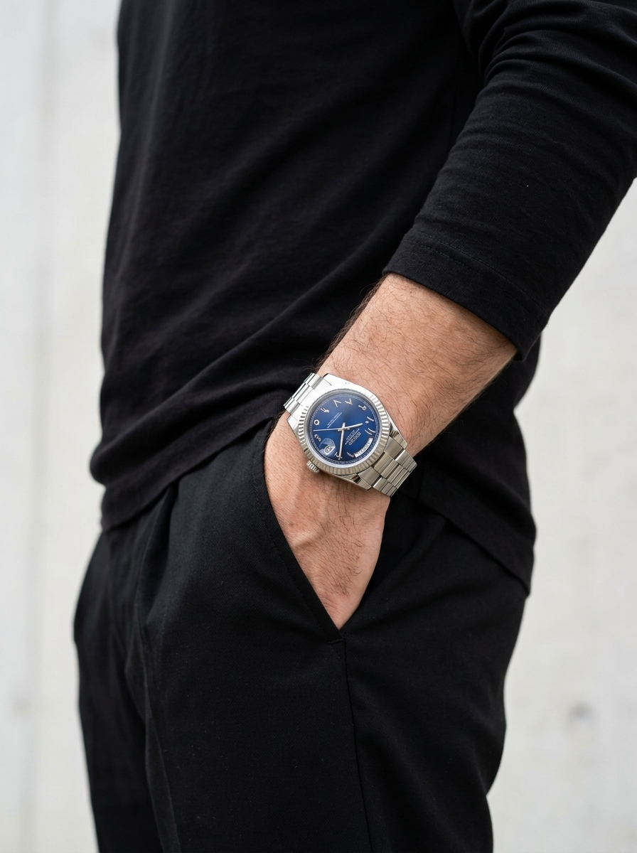 Day-Date | Blue Arabic Ombre Oyster