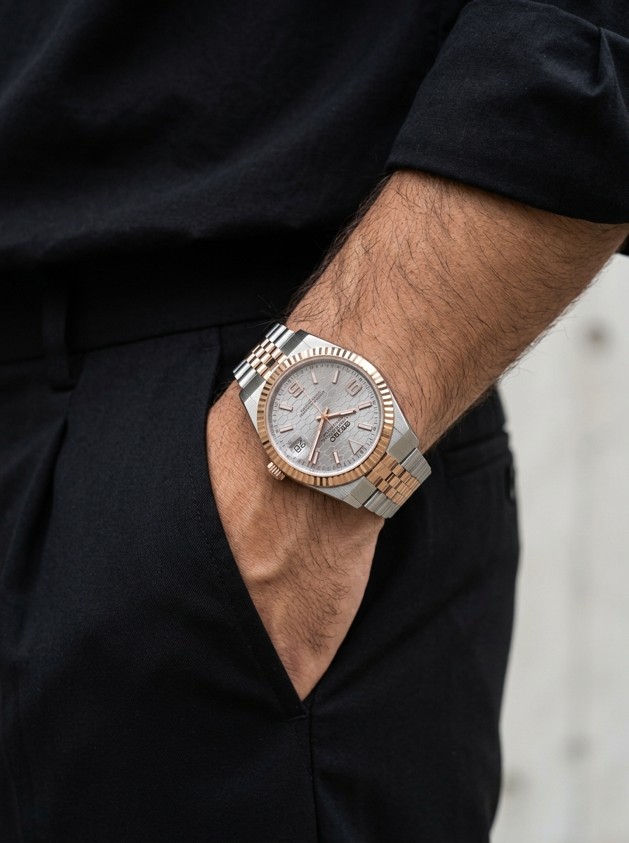 Land-Dweller | White Two-Tone Rose Gold