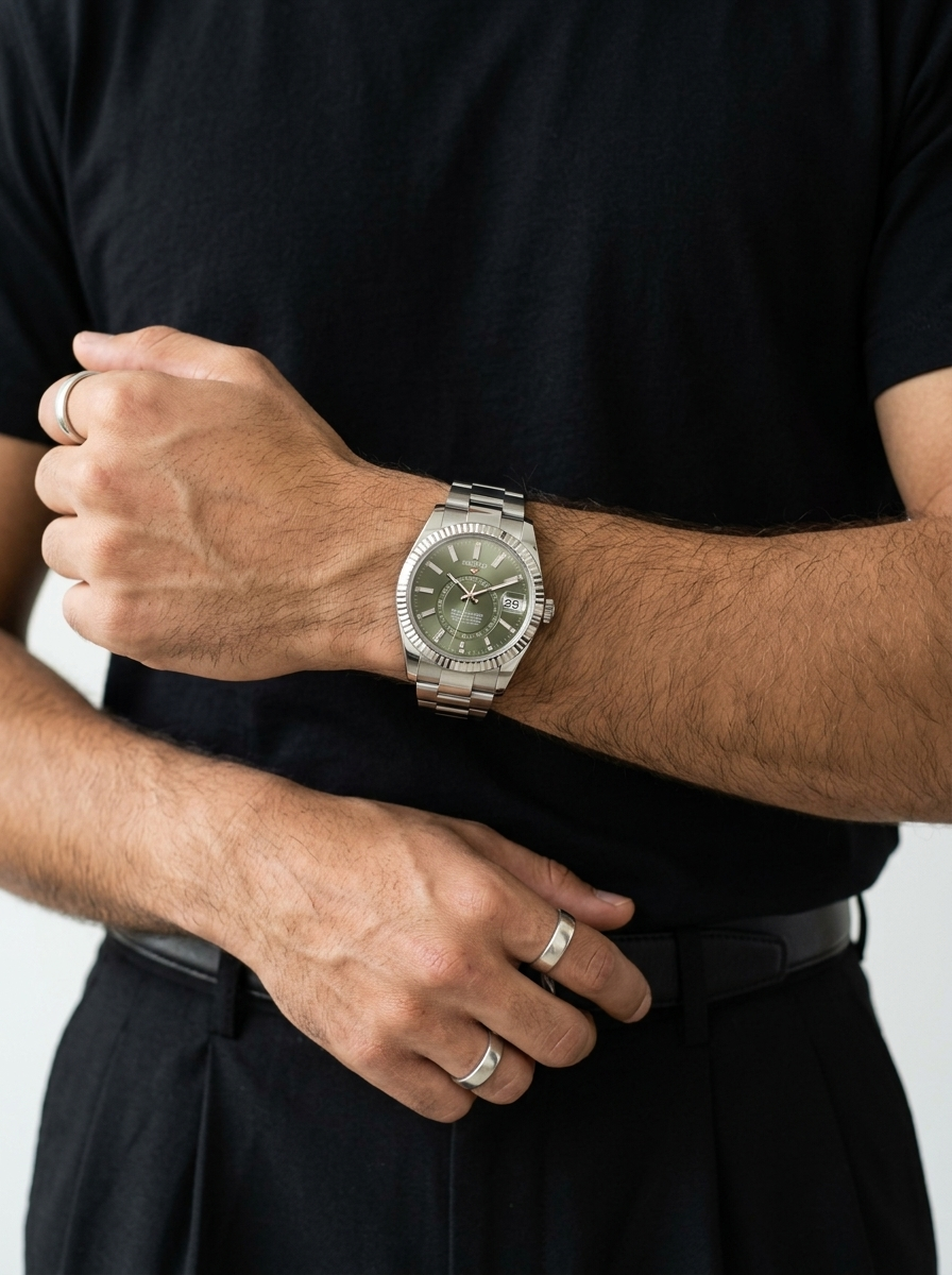 Sky-Dweller | Olive Oyster