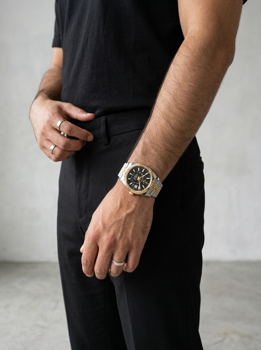 Sky-Dweller | Black Two Tone Gold