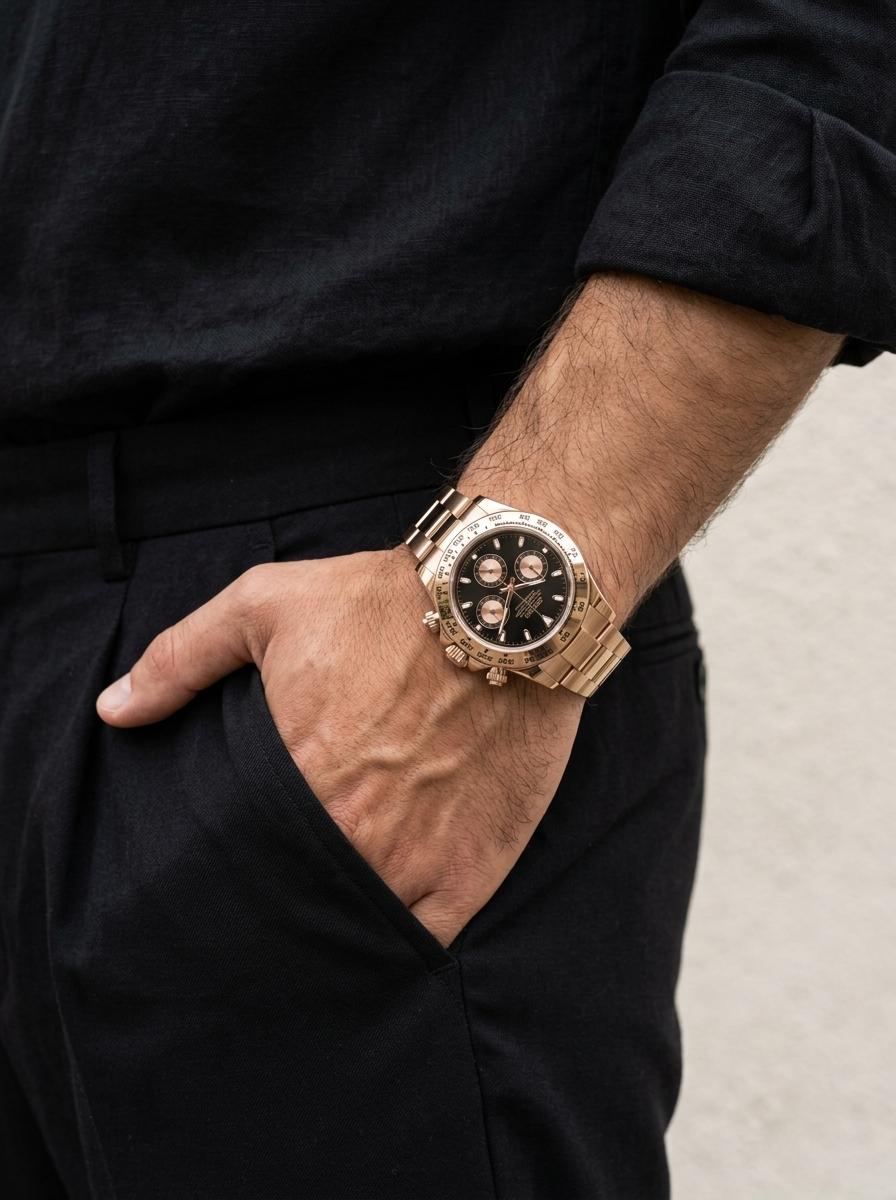 Daytona | Black and Rose Gold Chronograph