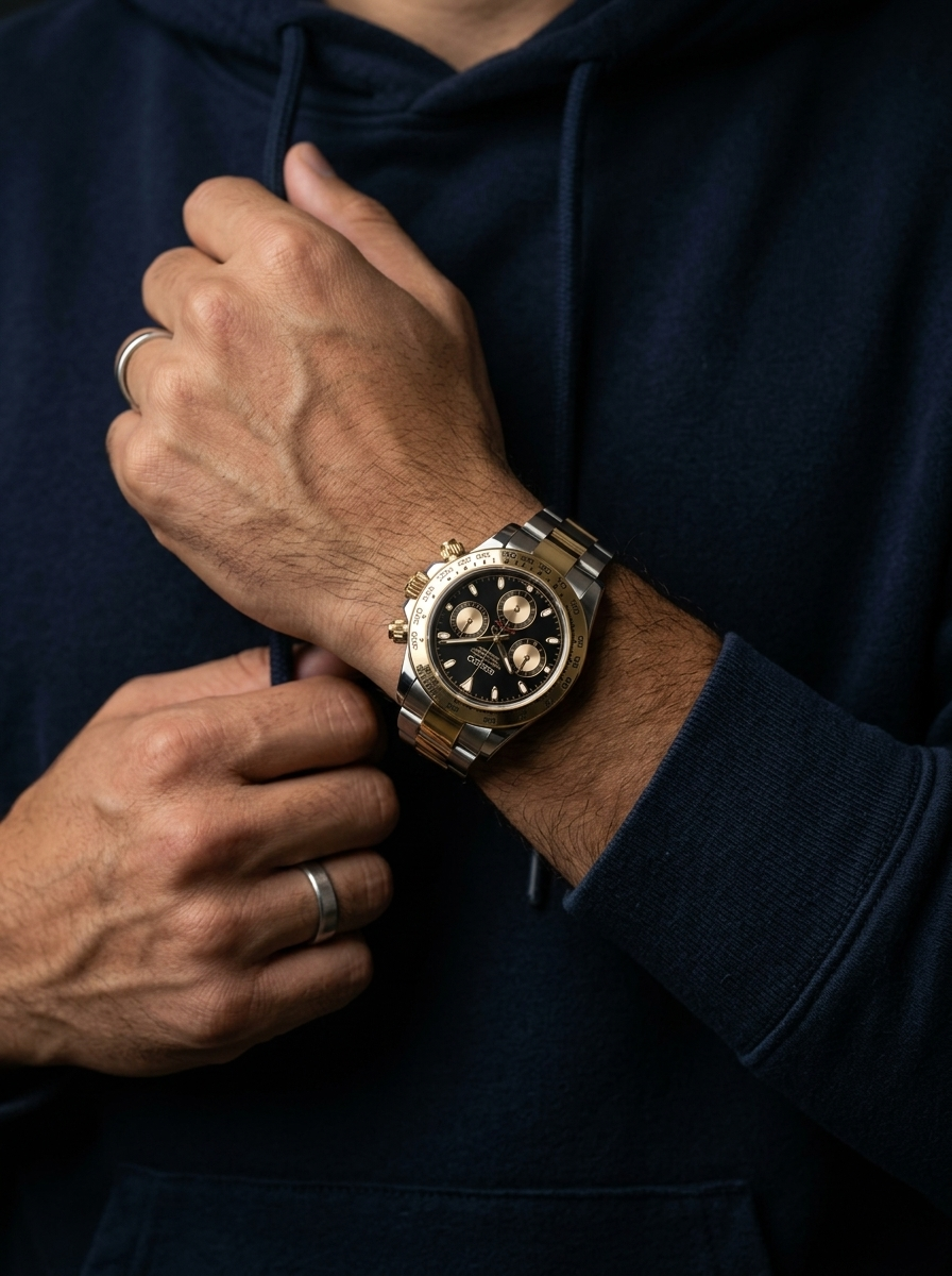 Daytona | Black Two-Tone Gold Chronograph