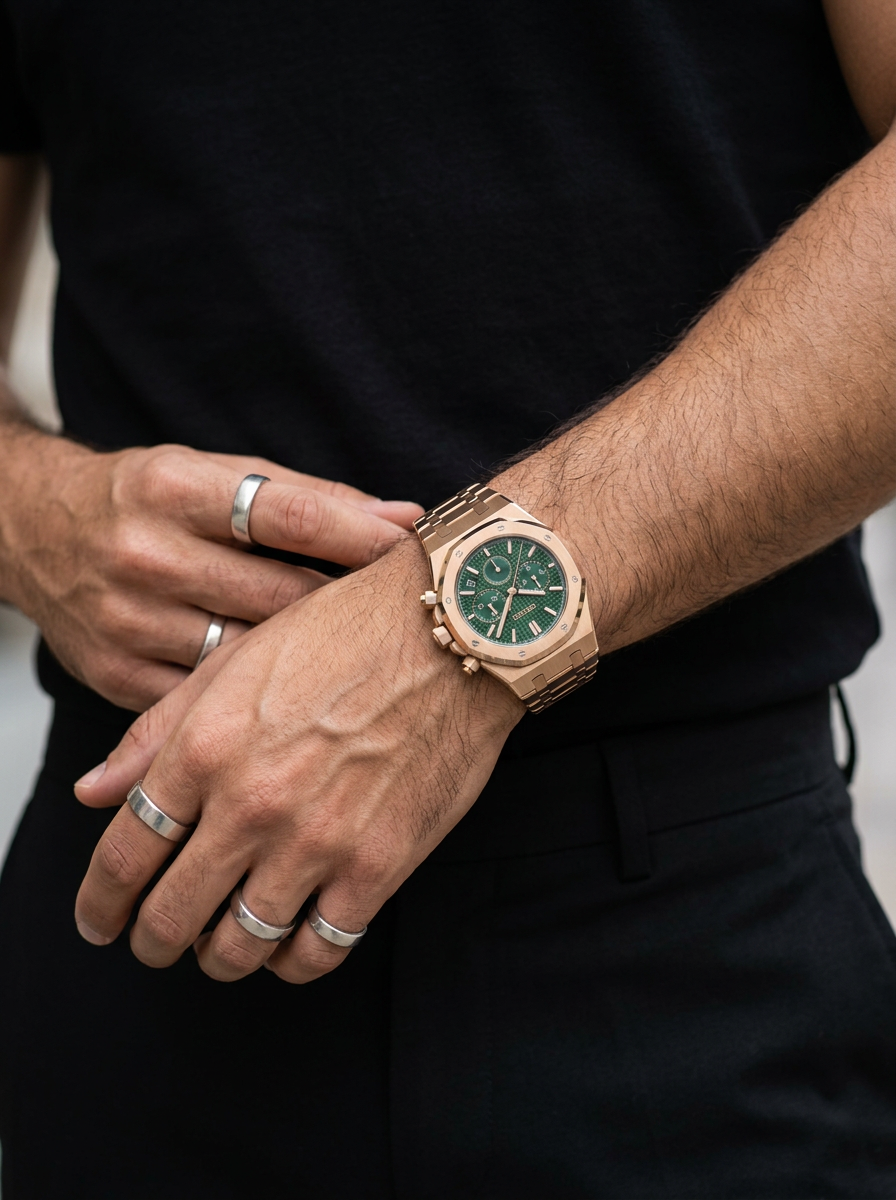 Royal Oak | Green and Rose Gold