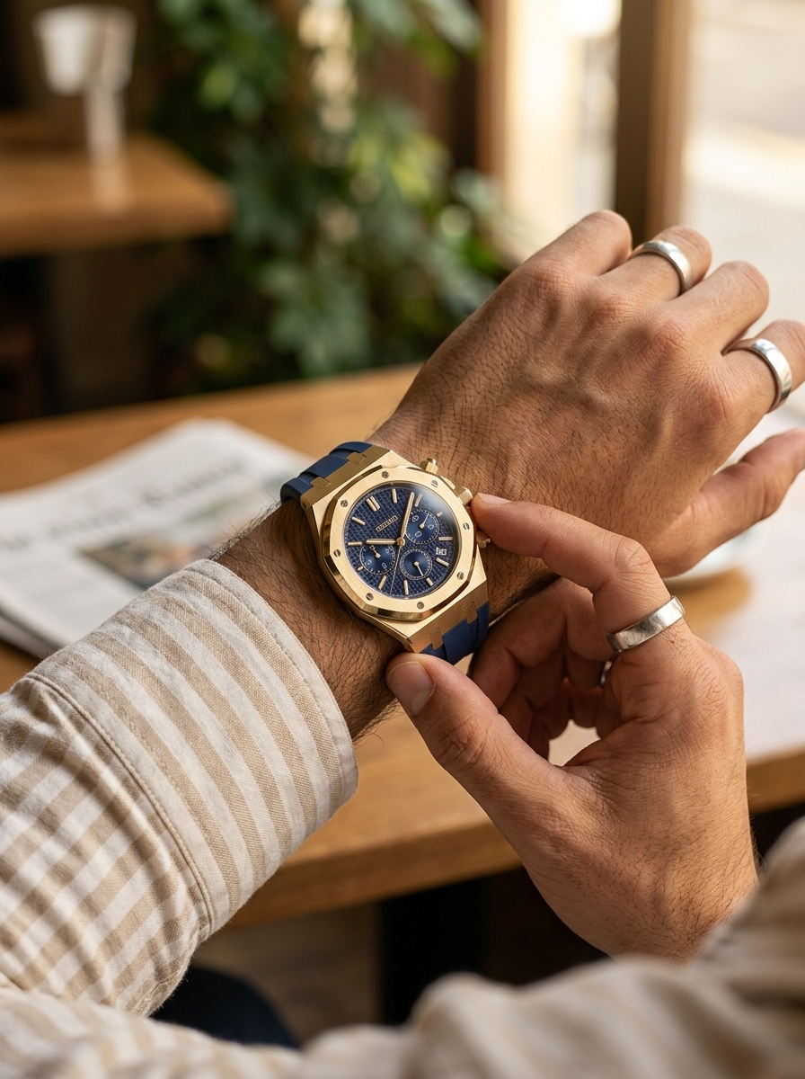 Royal Oak | Navy and Gold Rubber