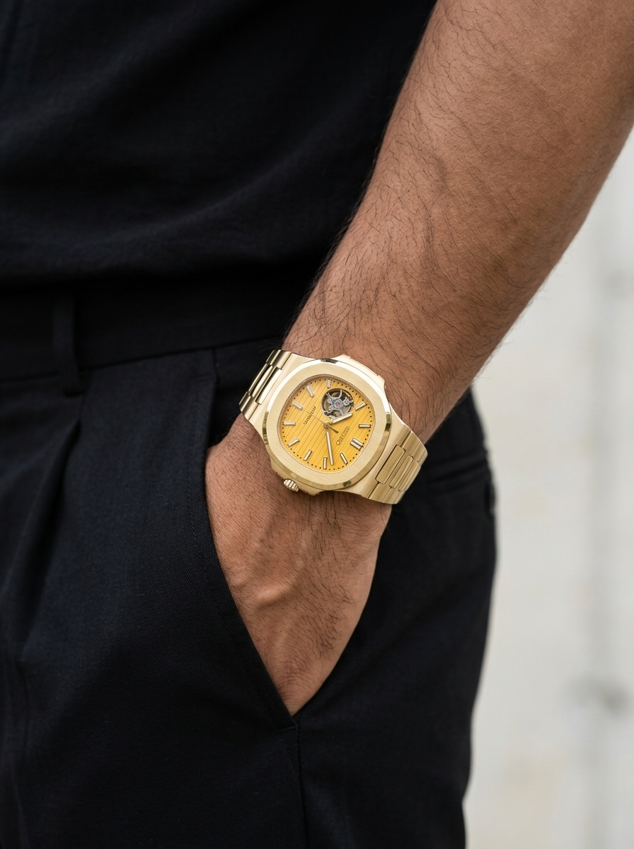 Nautilus | Yellow Open Heart Gold